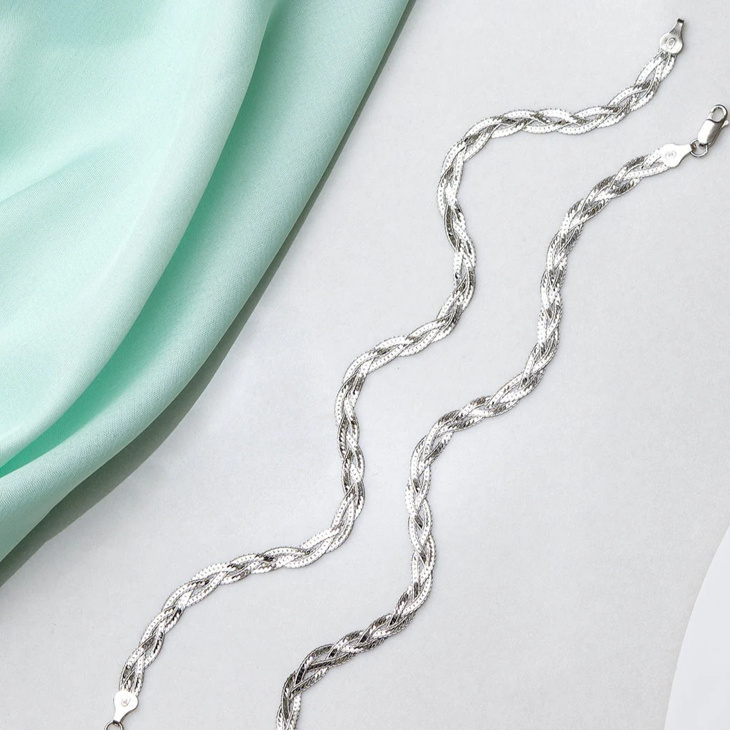 Entangled 925 Sterling Silver Anklet - Image 4