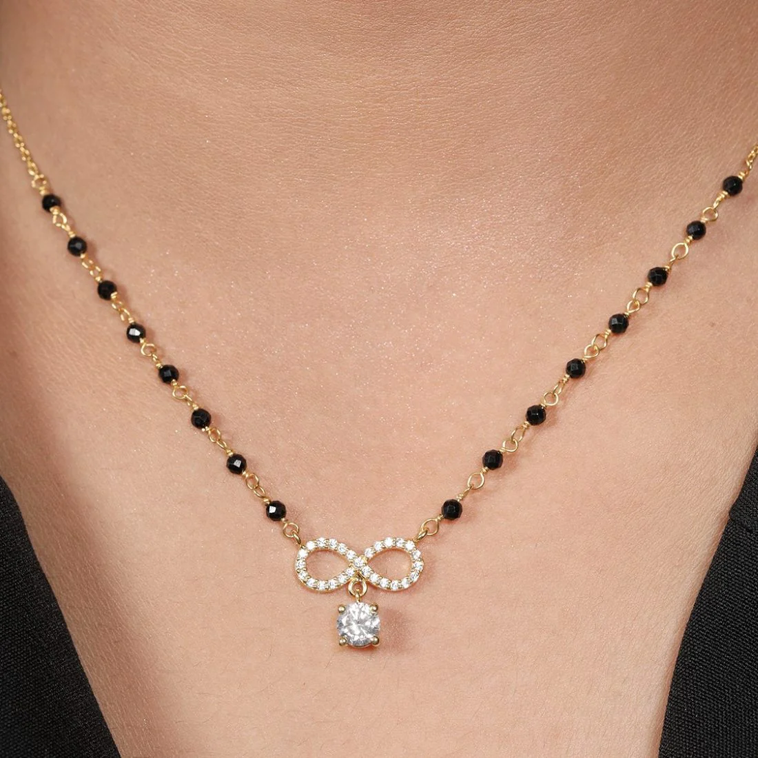 Eternal Bond 925 Sterling Silver Gold-Plated Mangalsutra - Image 3