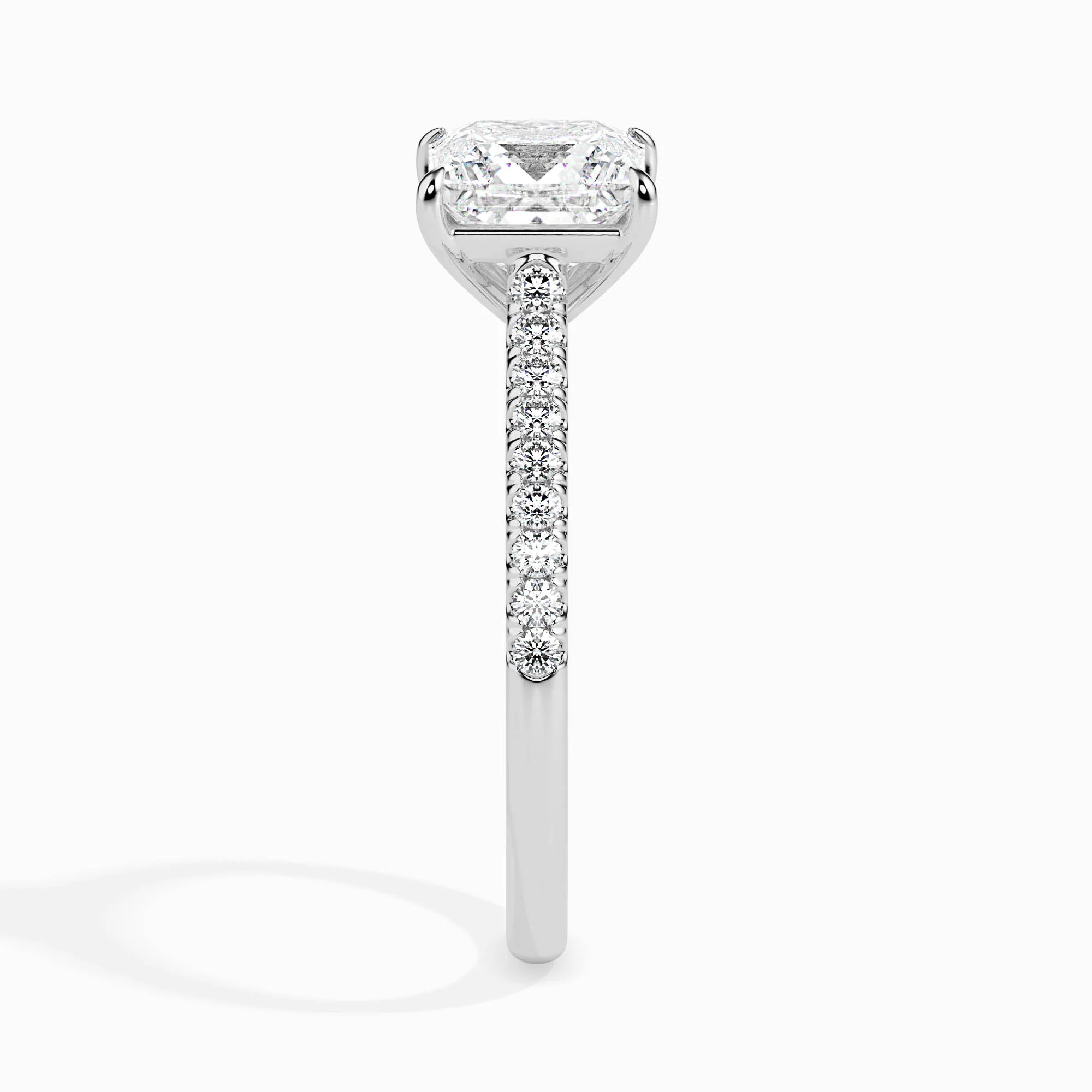 1.5 CT Square Solitaire Band Gold Ring with Lab-Grown Diamonds - Image 12