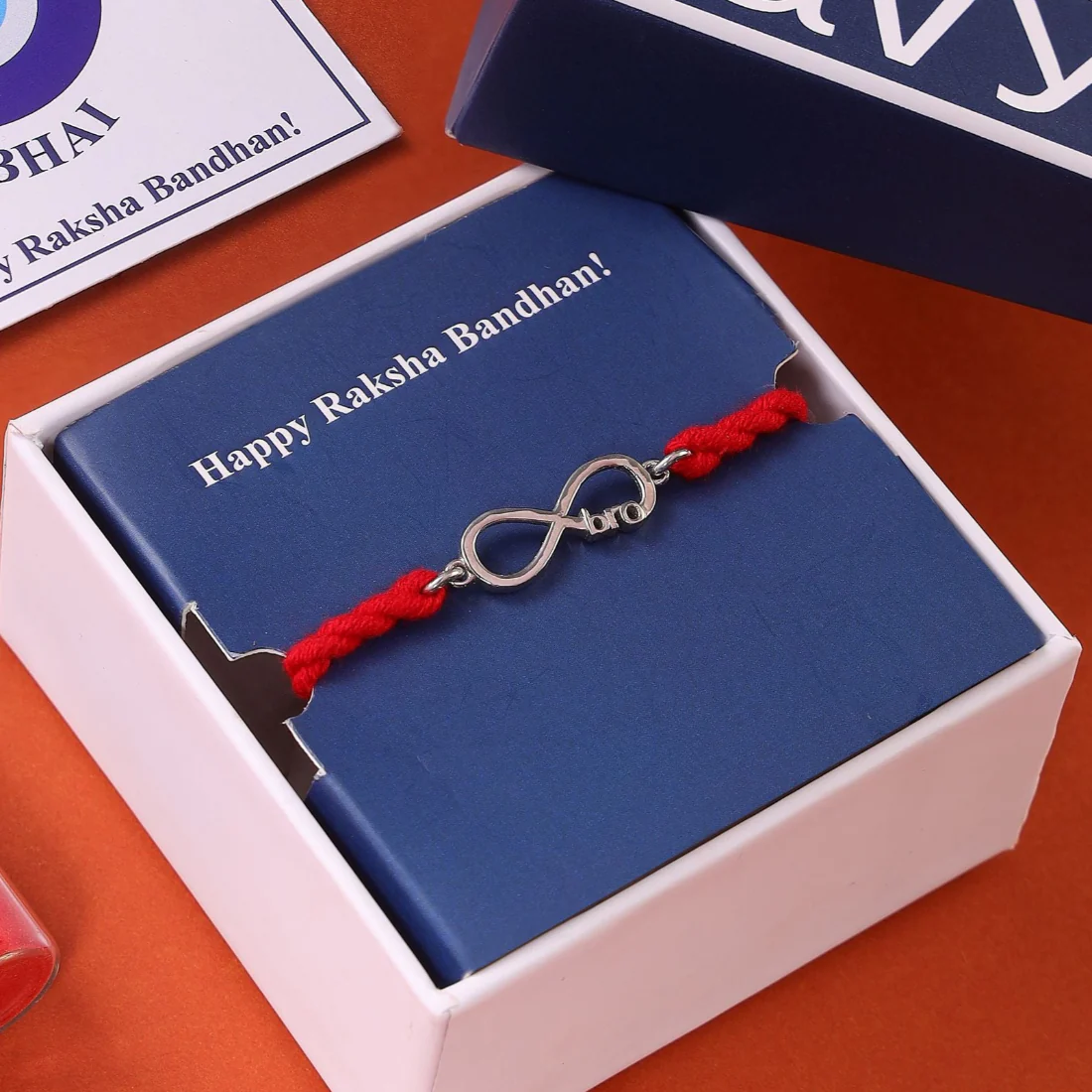 Infinity Bond Rhodium-Plated 925 Sterling Silver Rakhi - Image 2