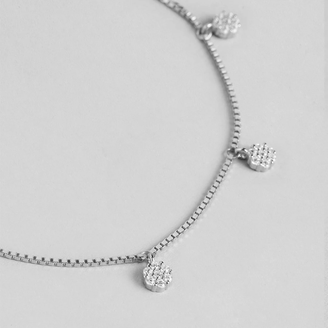 Eternal Circles 925 Sterling Silver Rhodium-Plated Circle Bracelet - Image 5