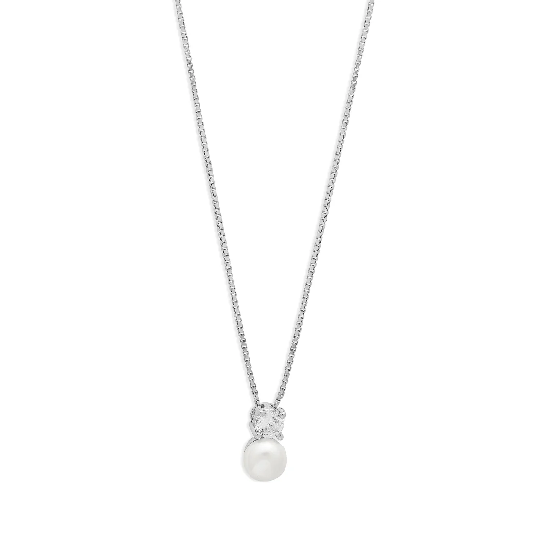 Eternal Elegance Rhodium-Plated 925 Sterling Silver Pendant with Chain - Image 3