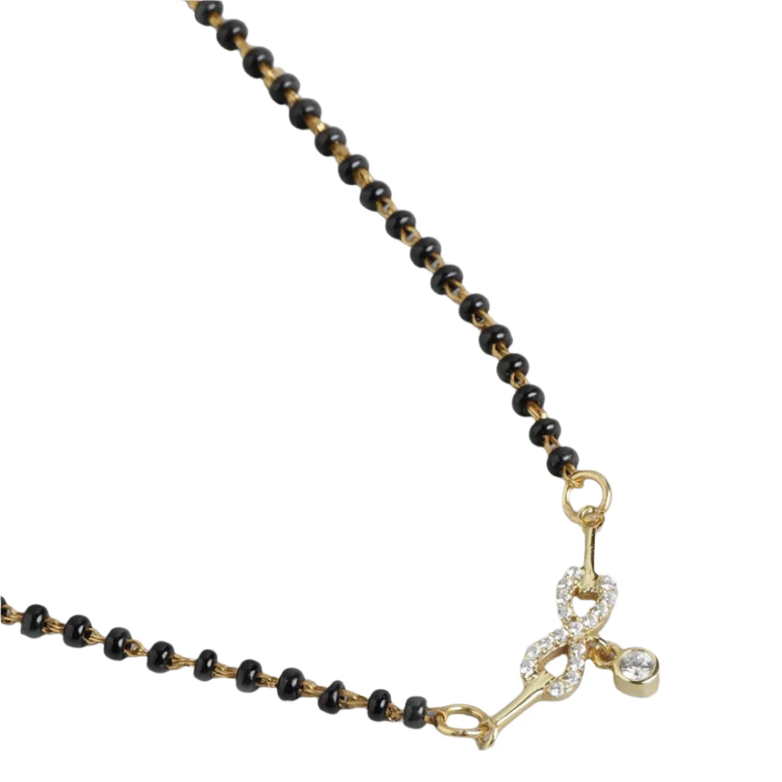 Eternal Infinity Gold-Plated CZ 925 Sterling Silver Mangalsutra - Image 6