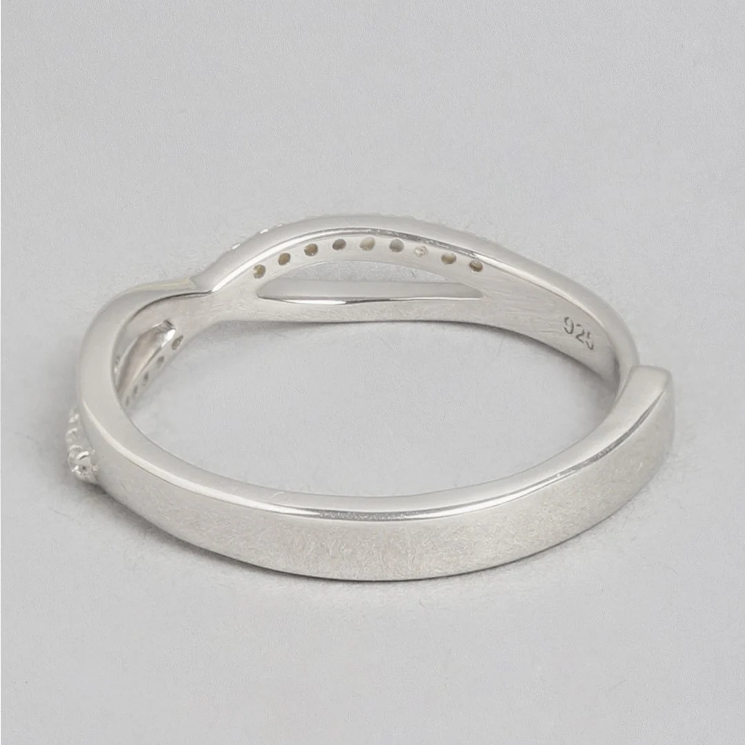Eternal Infinity Rhodium-Plated 925 Sterling Silver Couple Ring (Adjustable) - Image 11