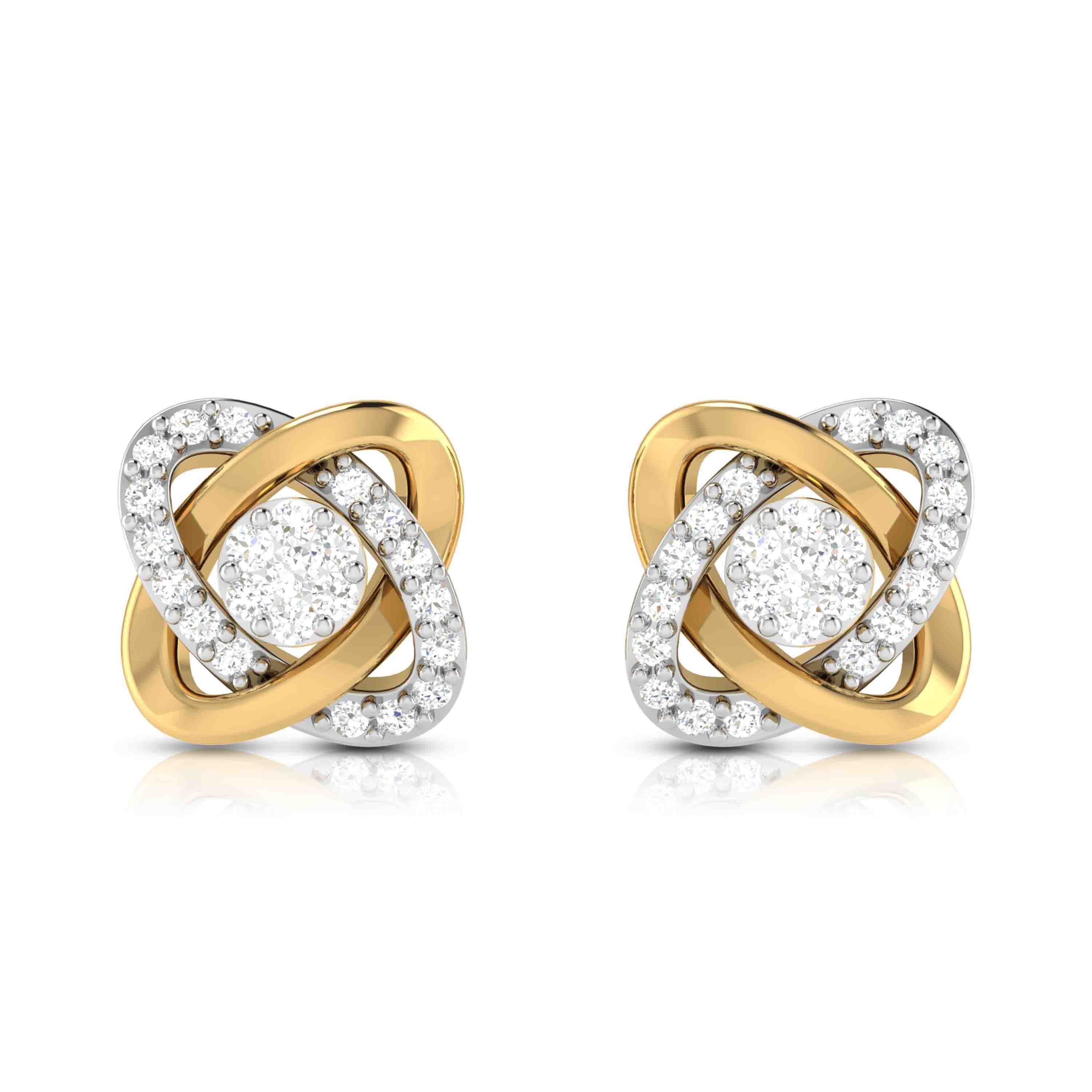 Eternal Knot Lab-Grown Diamond Stud Earrings - Image 2