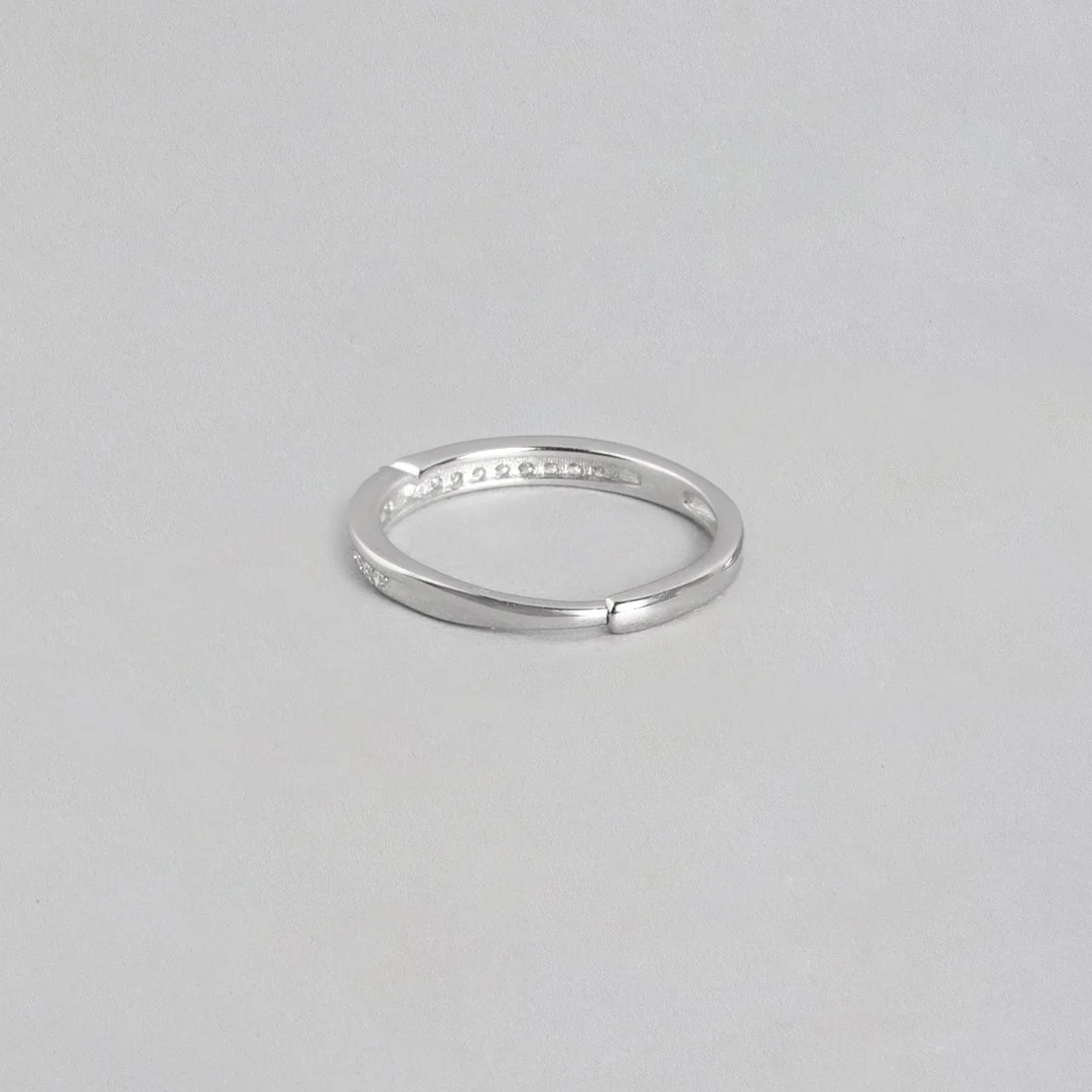 Eternal Sparkle Rhodium Plated 925 Sterling Silver Ring for Her (Adjustable) - Image 6