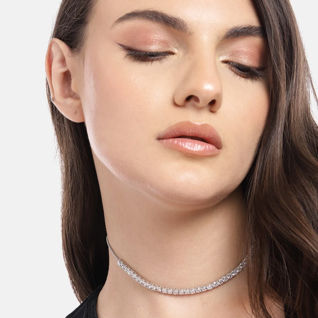 Eternal Sparkle Rhodium-Plated Cubic Zirconia 925 Sterling Silver Necklace - Image 3