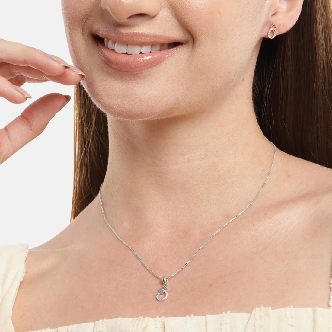 Ethereal Essence 925 Sterling Silver Abstract Jewelry Set - Image 2