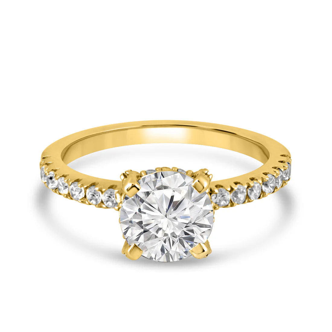 Everlasting Sparkle Gold Ring with Lab Grown Diamond - Image 2