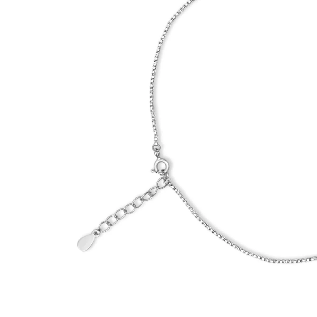 Evil Eye Charm Rhodium Plated 925 Sterling Silver Anklet - Image 6