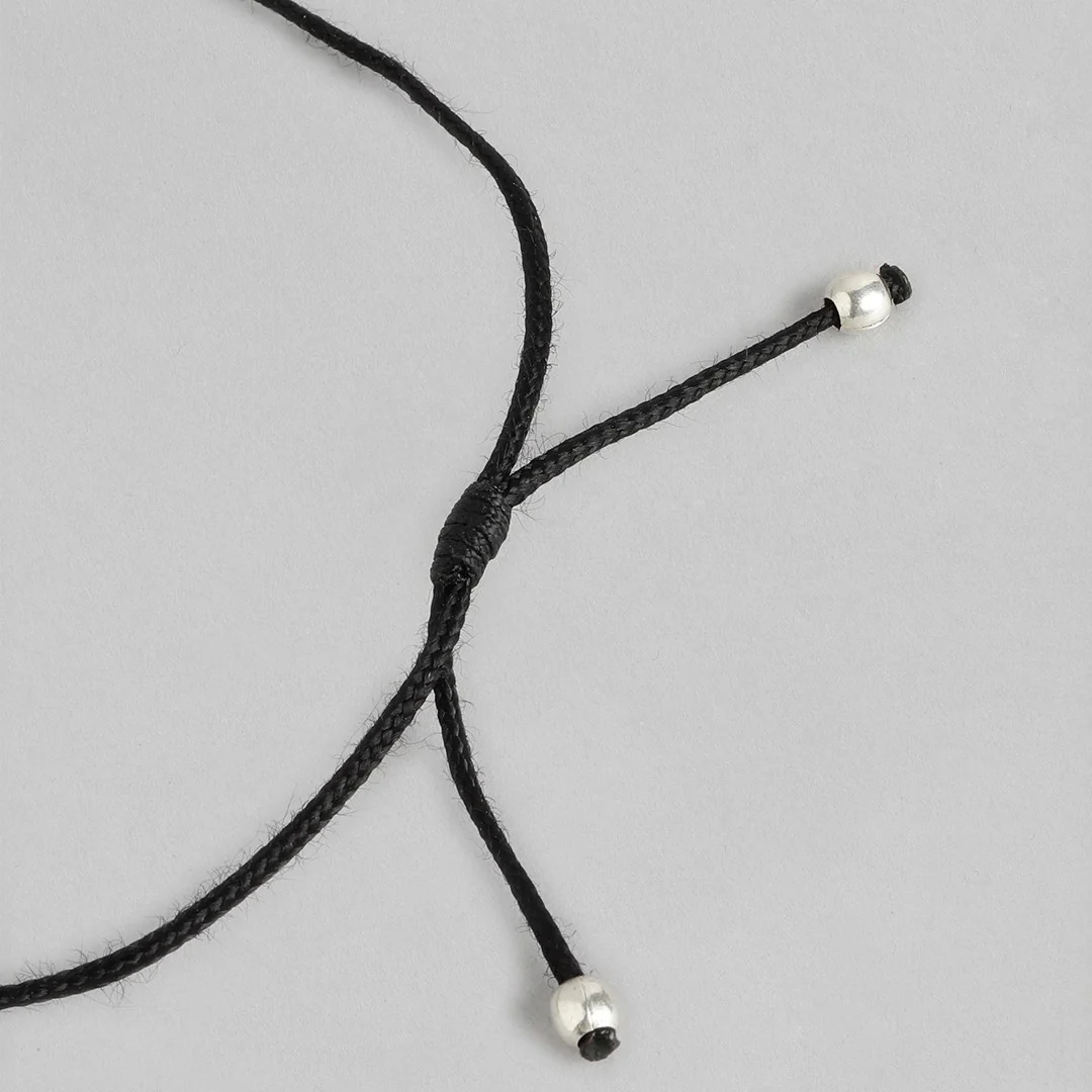 Evil Eyes Rhodium Plated 925 Sterling Silver Thread Anklet - Image 11