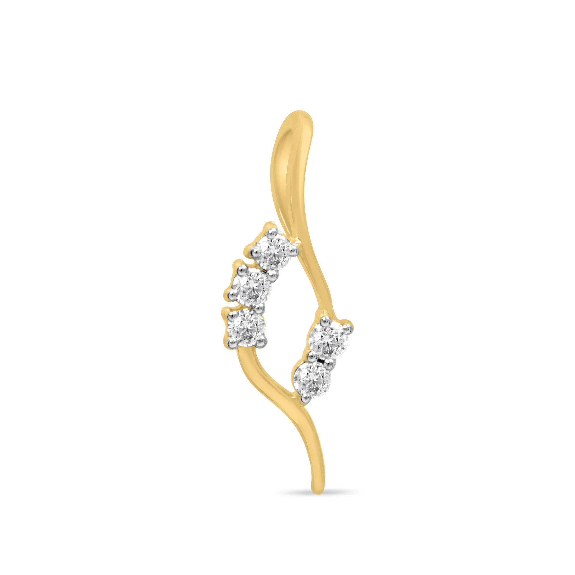 Lily Gold Pendant with Lab-Grown Diamonds without Chain