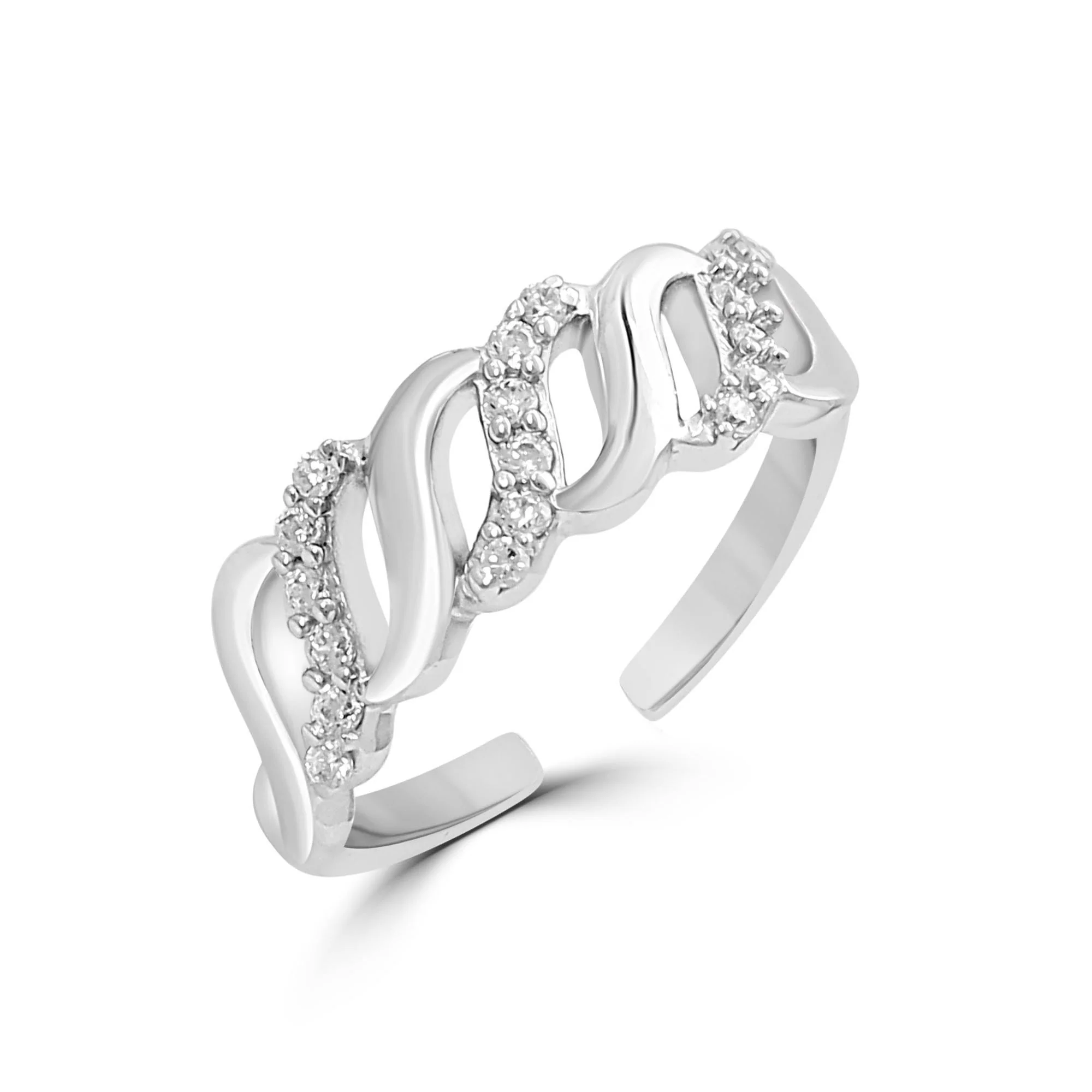 Making Waves 925 Silver Toe Ring - Image 10