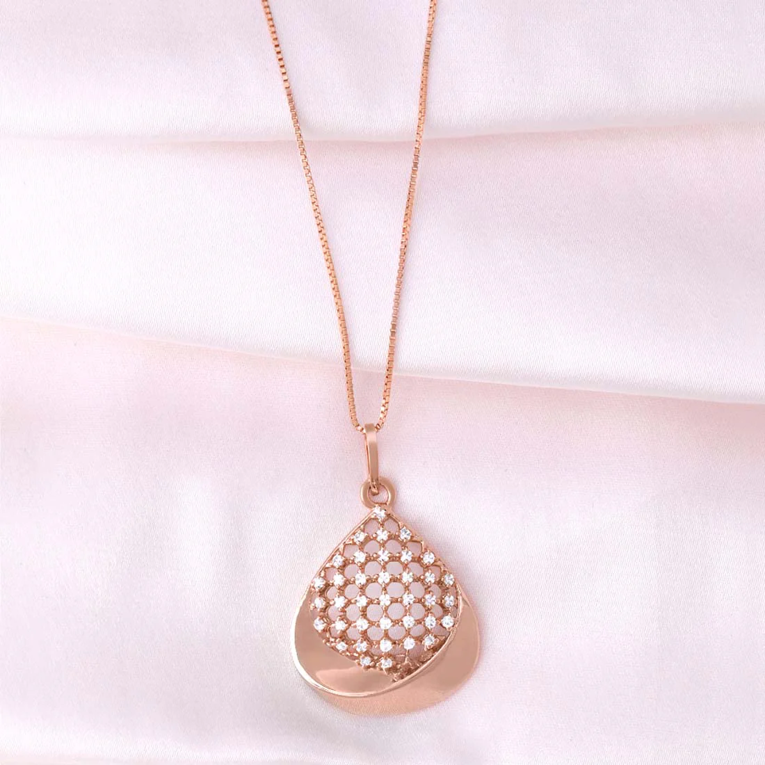 Filigree Rose Gold Plated 925 Sterling Silver Pendant - Image 2