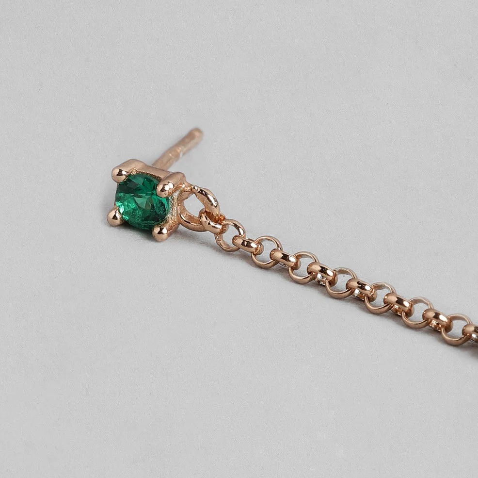 Floral Cascade Rose Gold Plated 925 Sterling Silver Earrings - Image 6