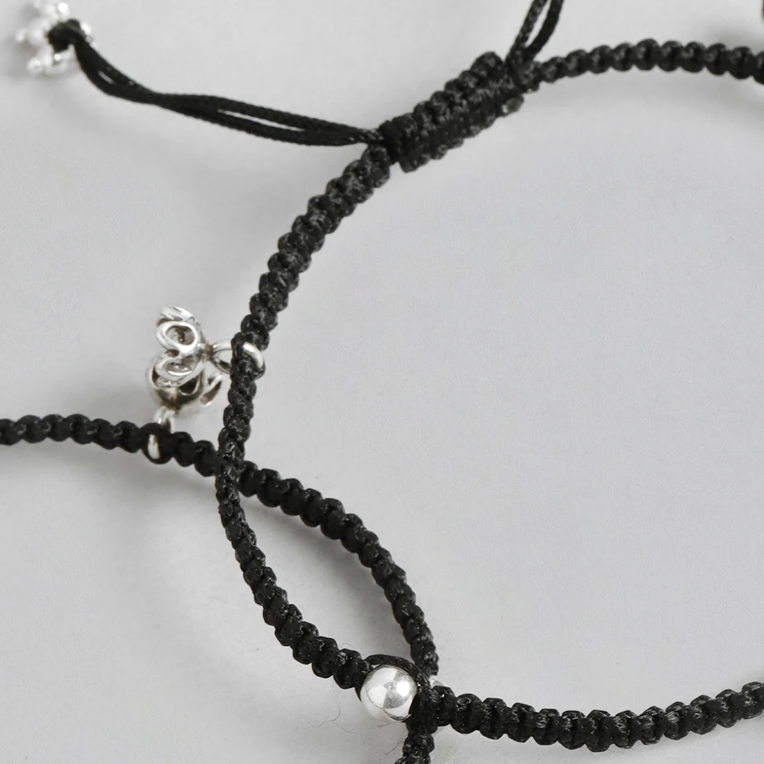 Floral Elegance 925 Sterling Silver Rhodium-Plated Anklet - Image 6