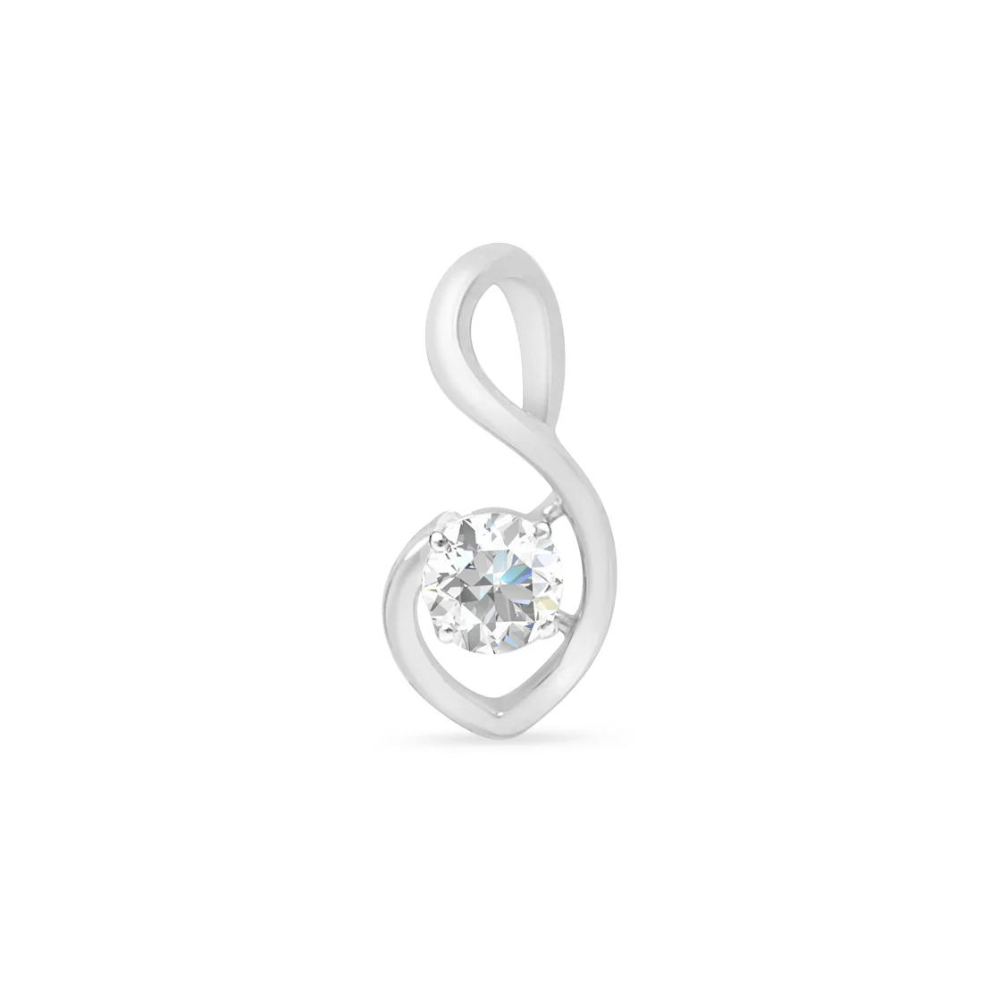 Floral Gold Pendant with Lab-Grown Diamonds without Chain - Image 4