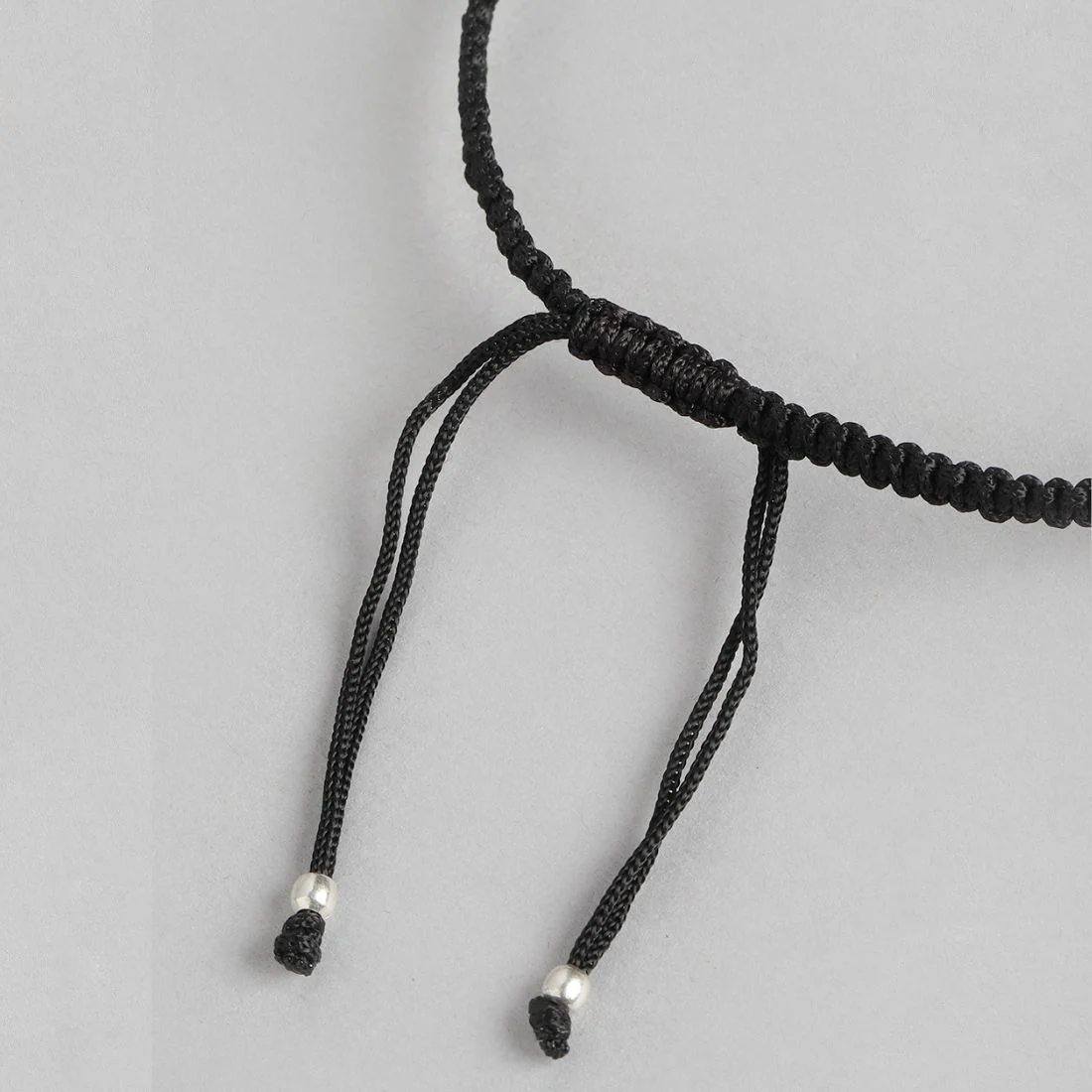 Floral Rhodium Plated 925 Sterling Silver Thread Anklet - Image 8