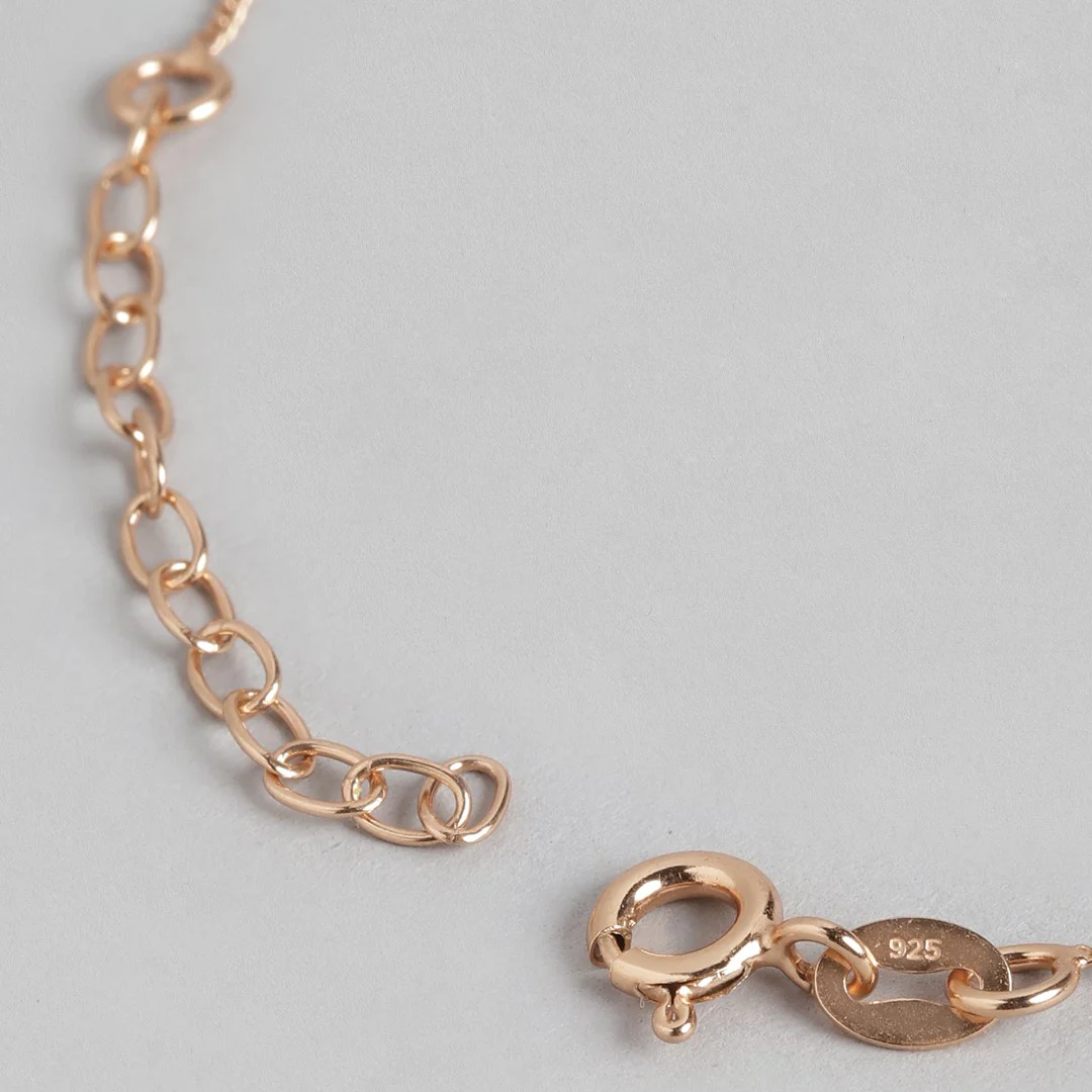Fluttering Elegance Rose Gold-Plated 925 Sterling Silver Bracelet - Image 9