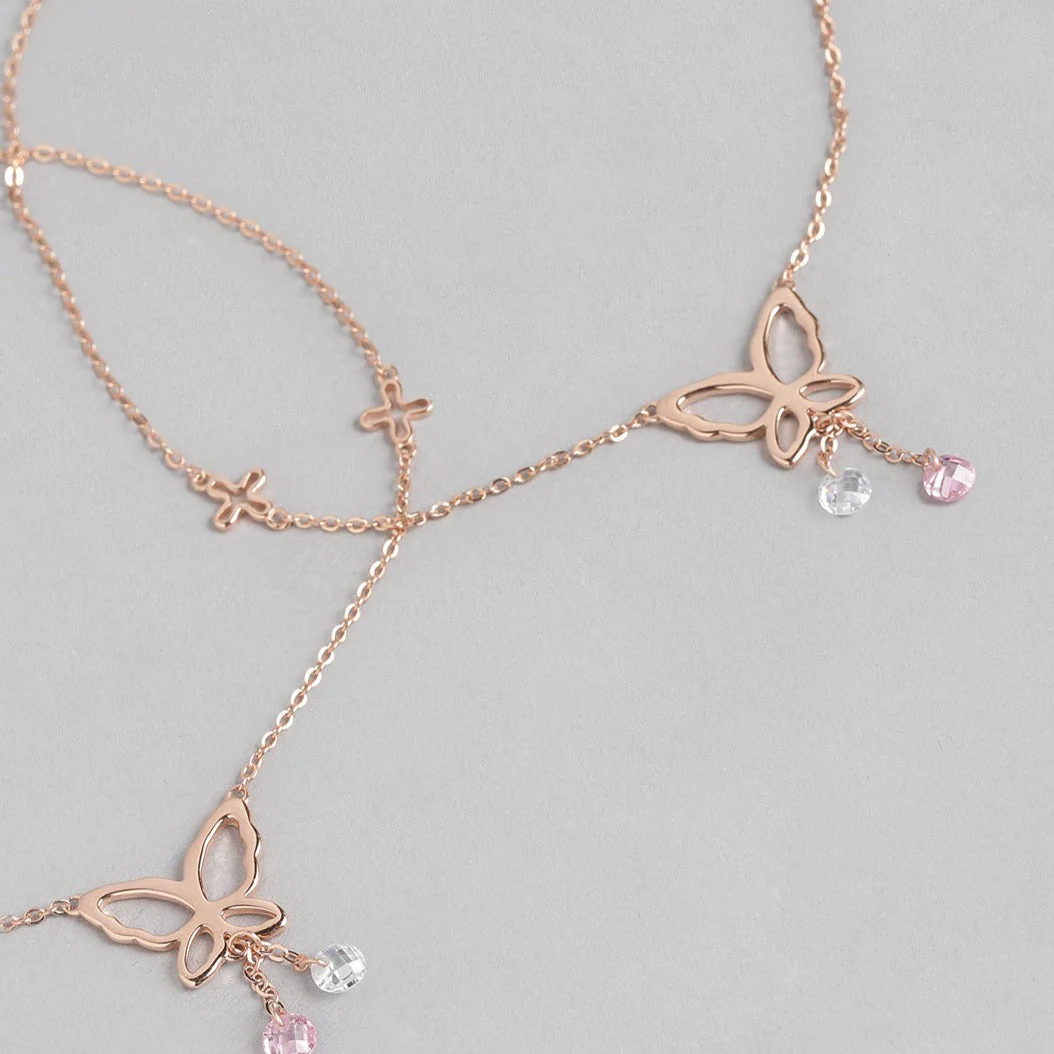 Fluttering Grace Rose Gold Plated 925 Sterling Silver Anklet Gift Hamper - Image 8