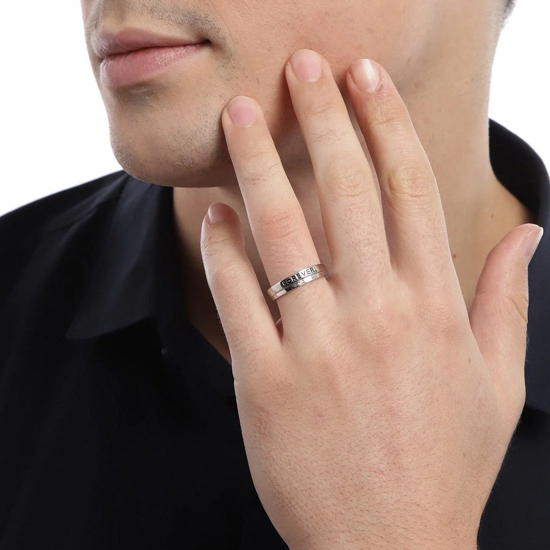 Forever & Ever 925 Silver Ring For Him (Adjustable) - Image 2