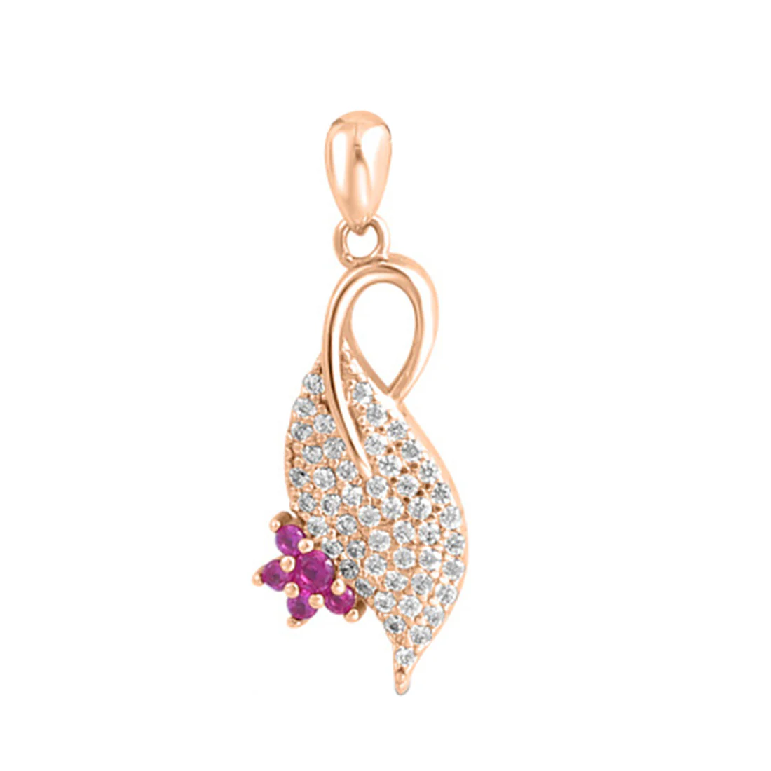 Forever in Bloom Rose Gold Plated 925 Sterling Silver Pendant - Image 3