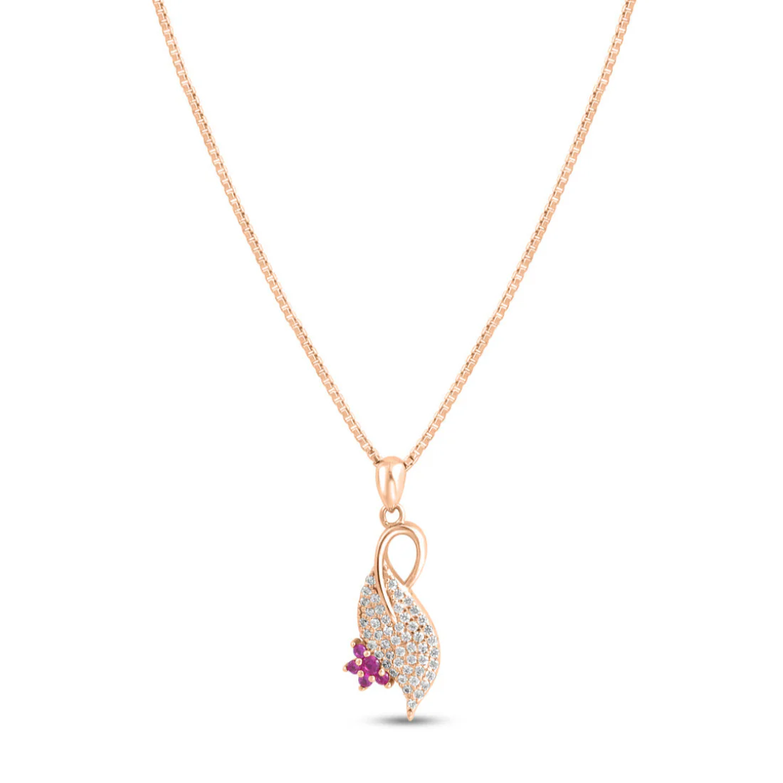 Forever in Bloom Rose Gold Plated 925 Sterling Silver Pendant - Image 4