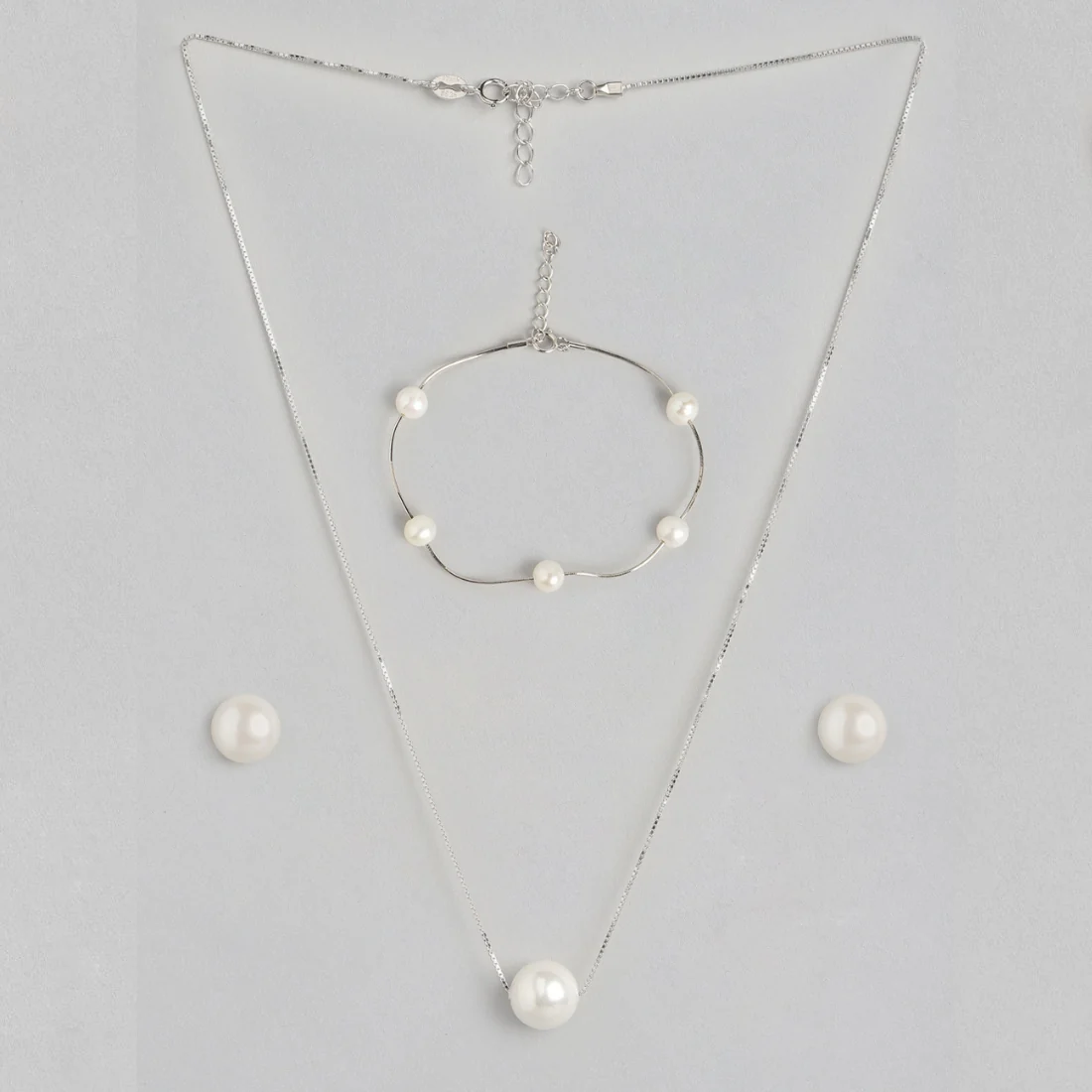 Freshwater Pearl 925 Silver Jewellery Set Trio - Image 3