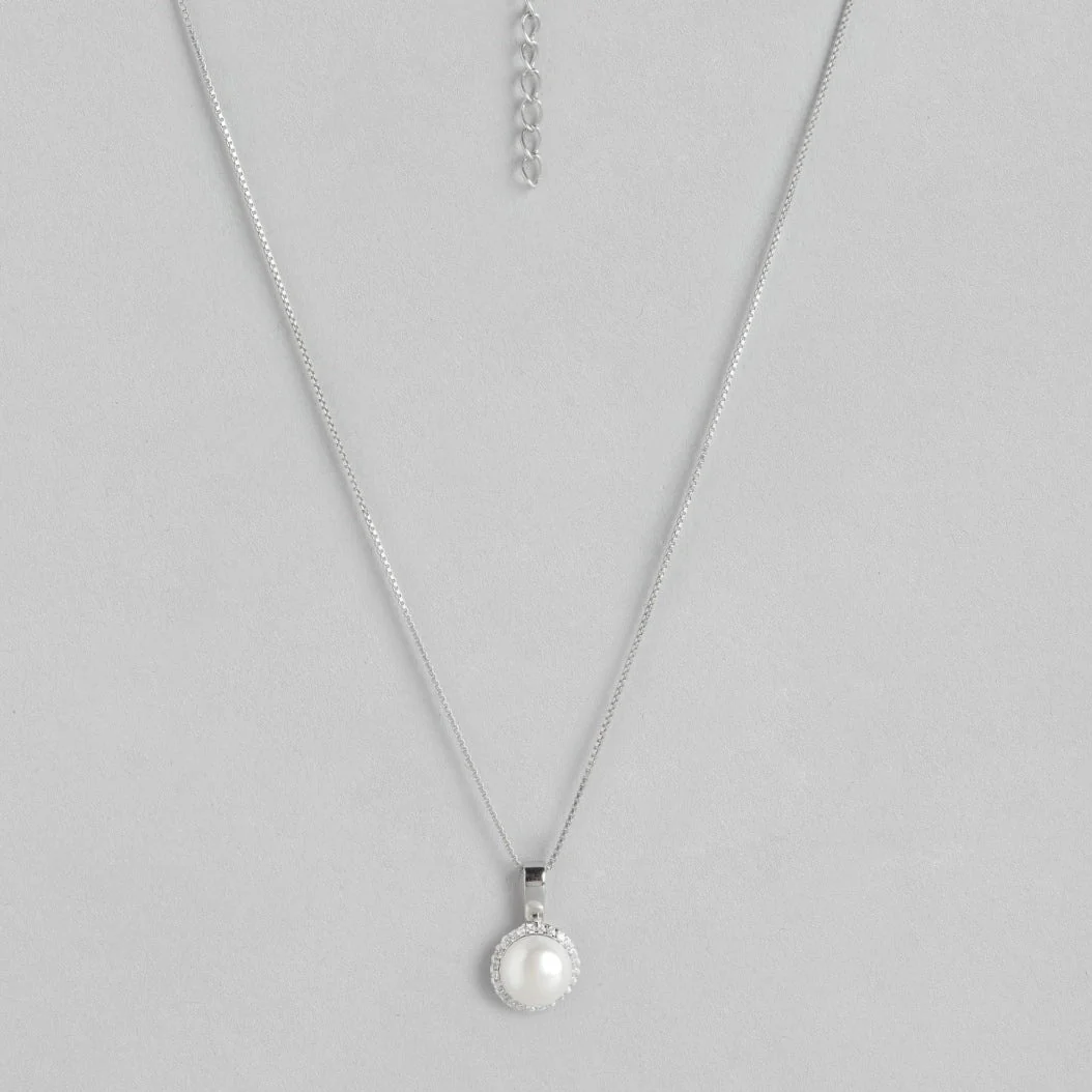 Freshwater Pearl 925 Sterling Silver Pendant with Chain - Image 4
