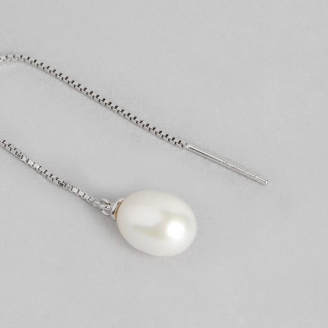 Freshwater Pearl Rhodium Plated 925 Sterling Silver Jewelery set - Image 7