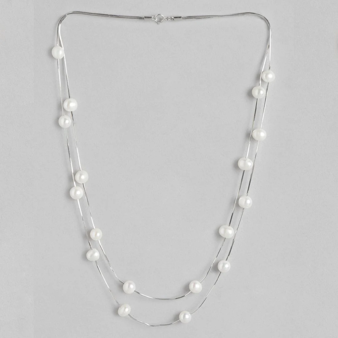 Specs of Pearls Silver 925 Silver Necklace - Image 4
