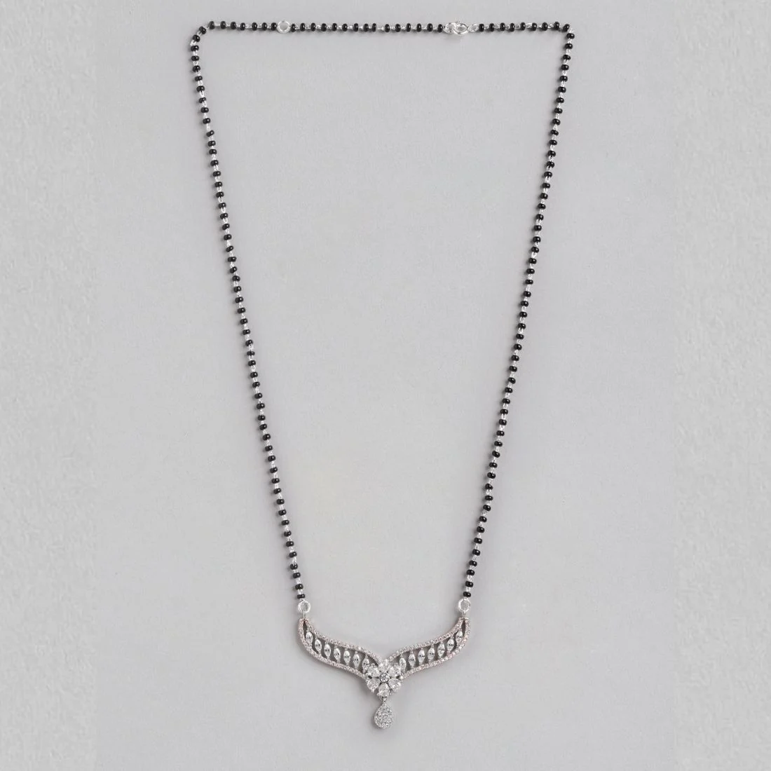 Garden Serenade Dual Tone CZ 925 Sterling Silver Mangalsutra - Image 4