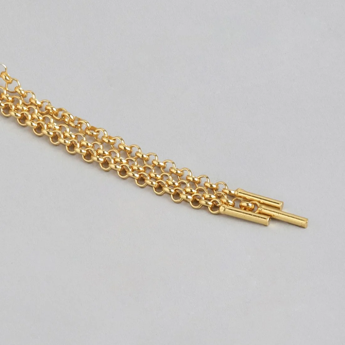 Gilded Links CZ Gold-Plated 925 Sterling Silver Earrings - Image 5