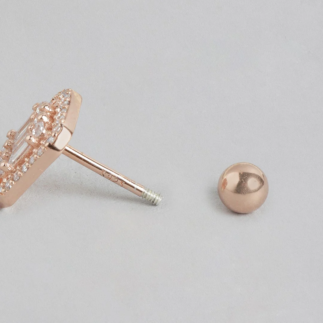 Gleam of Rose gold Plated 925 Sterling Silver Earring - Image 7