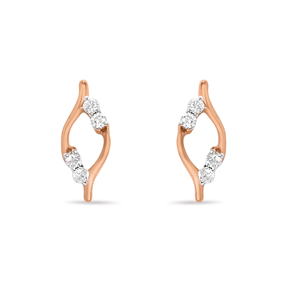 Gleaming Gold Earrings with Lab-Grown Diamonds - Image 6