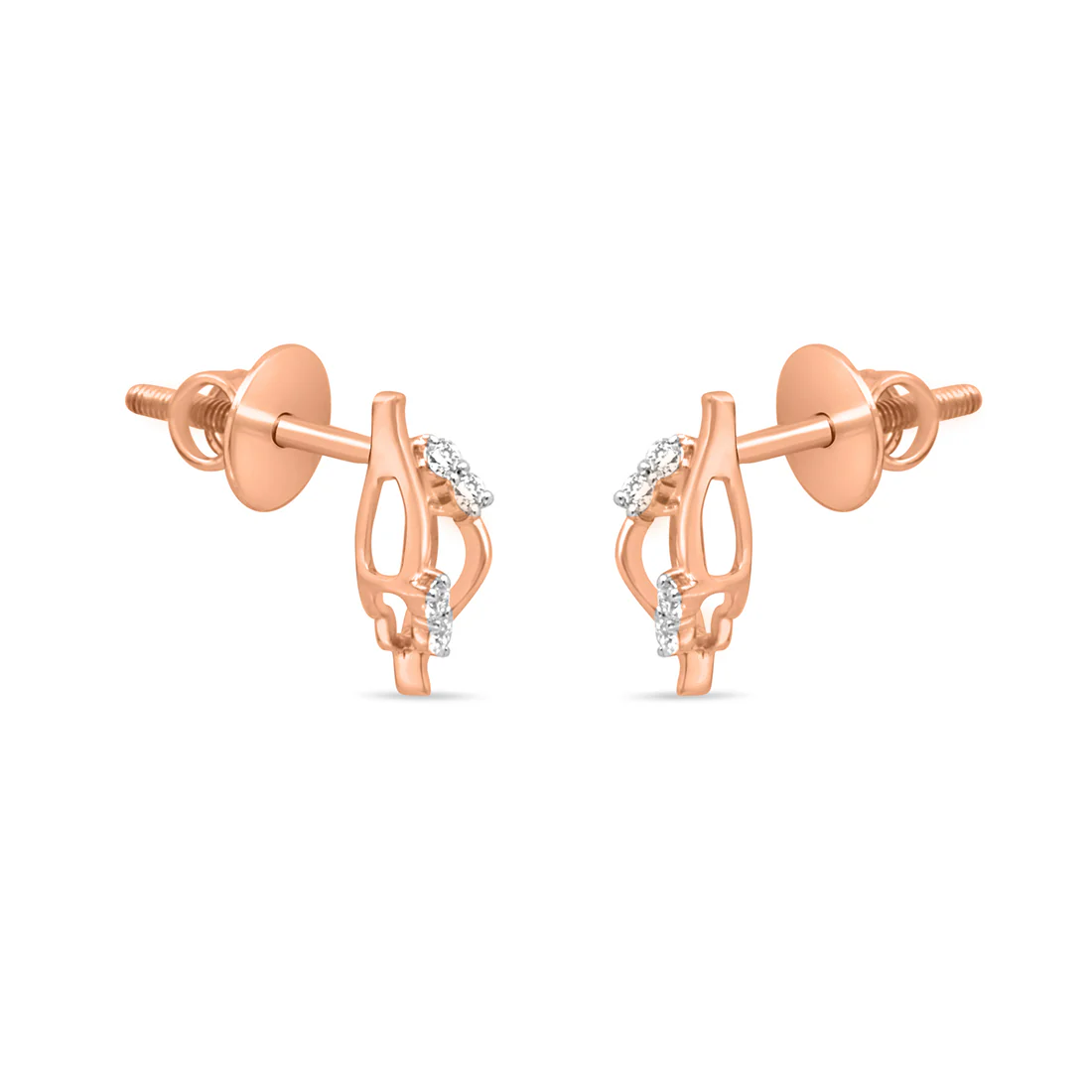 Gleaming Gold Earrings with Lab-Grown Diamonds - Image 7