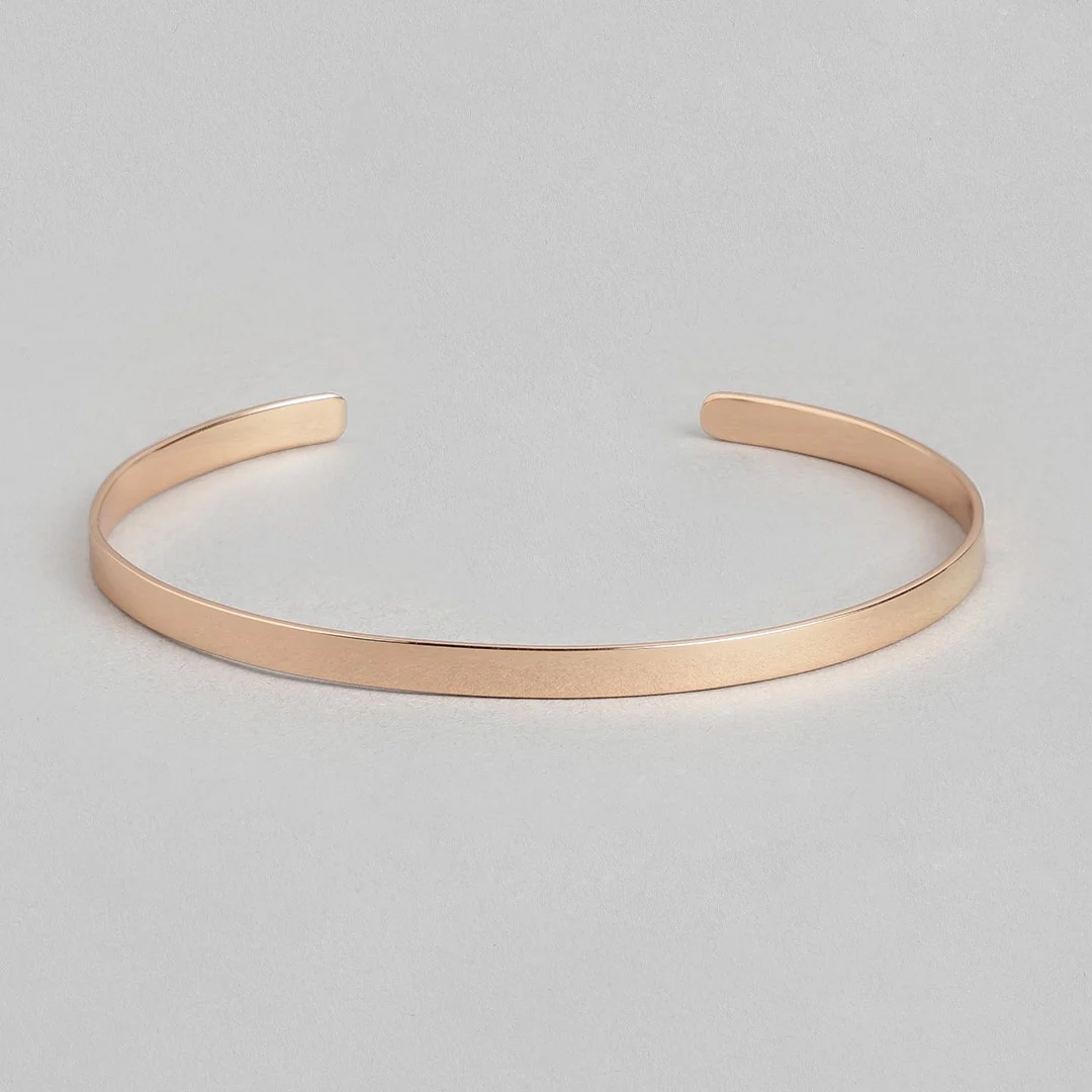 Minimal Rose Gold Bliss 925 Sterling Silver Slider Bracelet - Image 3