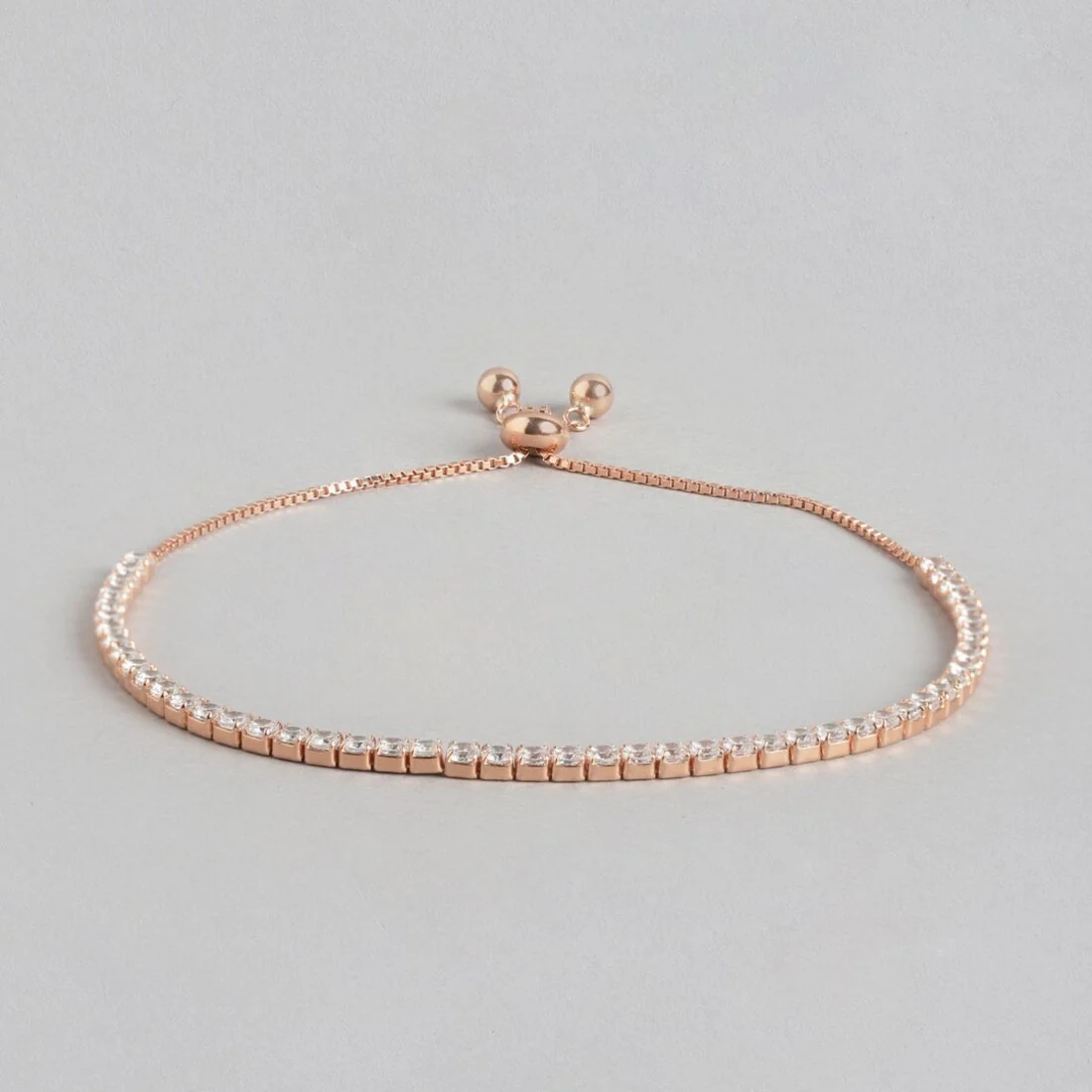 Glimmering Elegance One-Line CZ 925 Sterling Silver Bracelet - Image 4