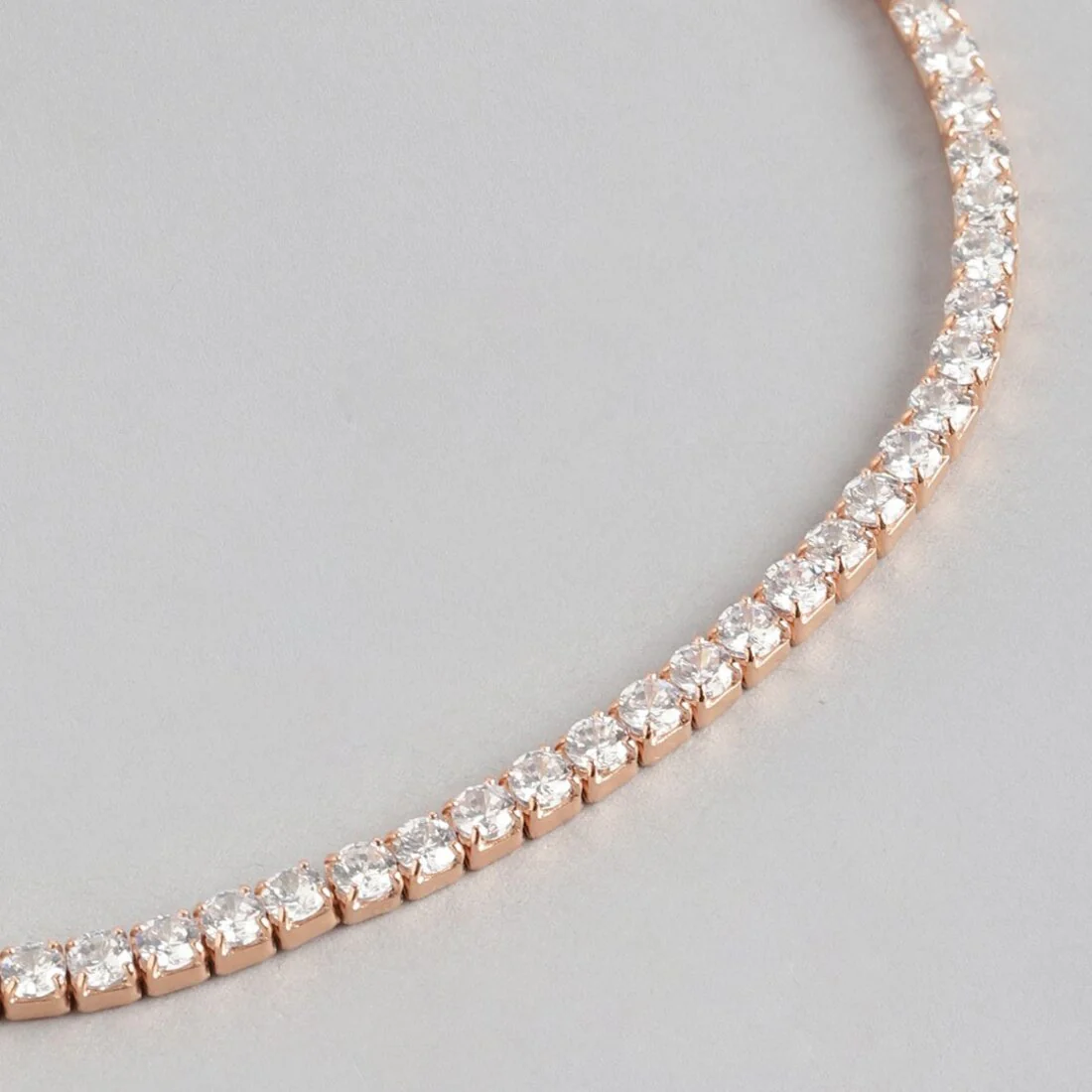 Glimmering Elegance One-Line CZ 925 Sterling Silver Bracelet - Image 5