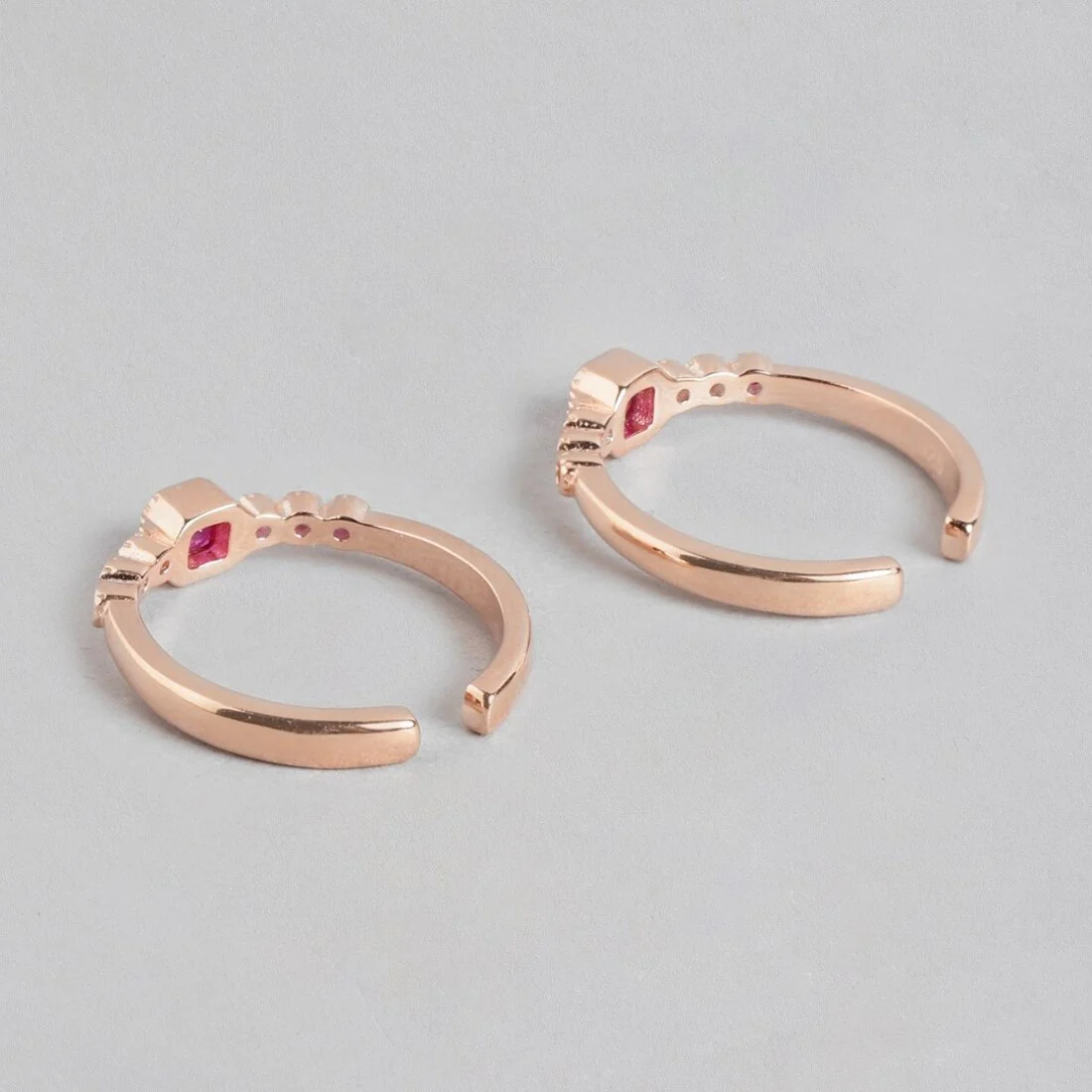 Glimmering Rose Gold Plated 925 Sterling Silver Toe Ring - Image 4