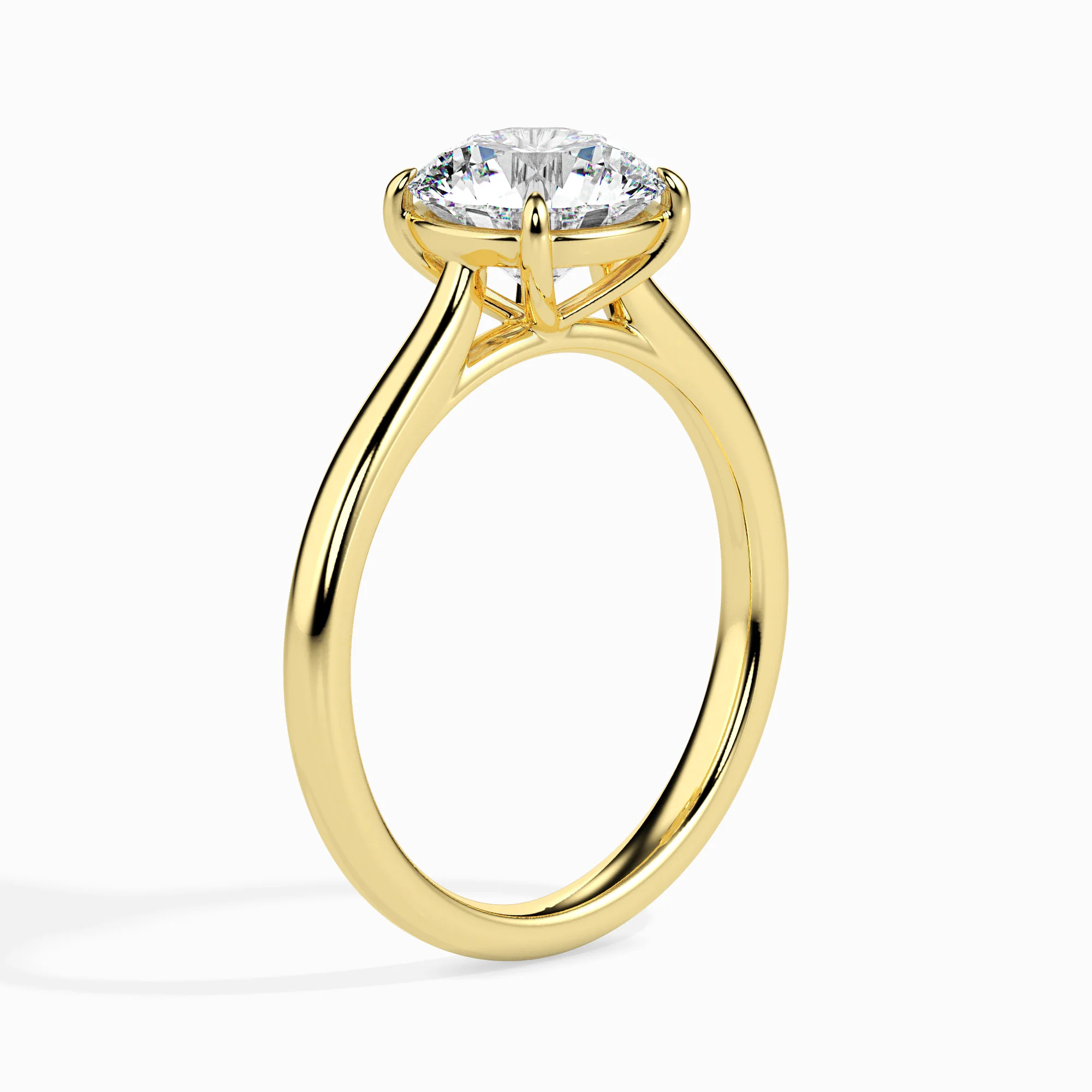 2 CT Gold Fleur Diamond Women Ring - Image 3