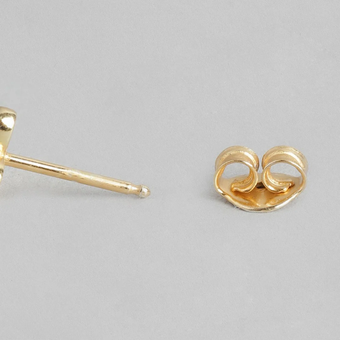 Floral Gold Plated With CZ 925 Sterling Silver Studs - Image 5