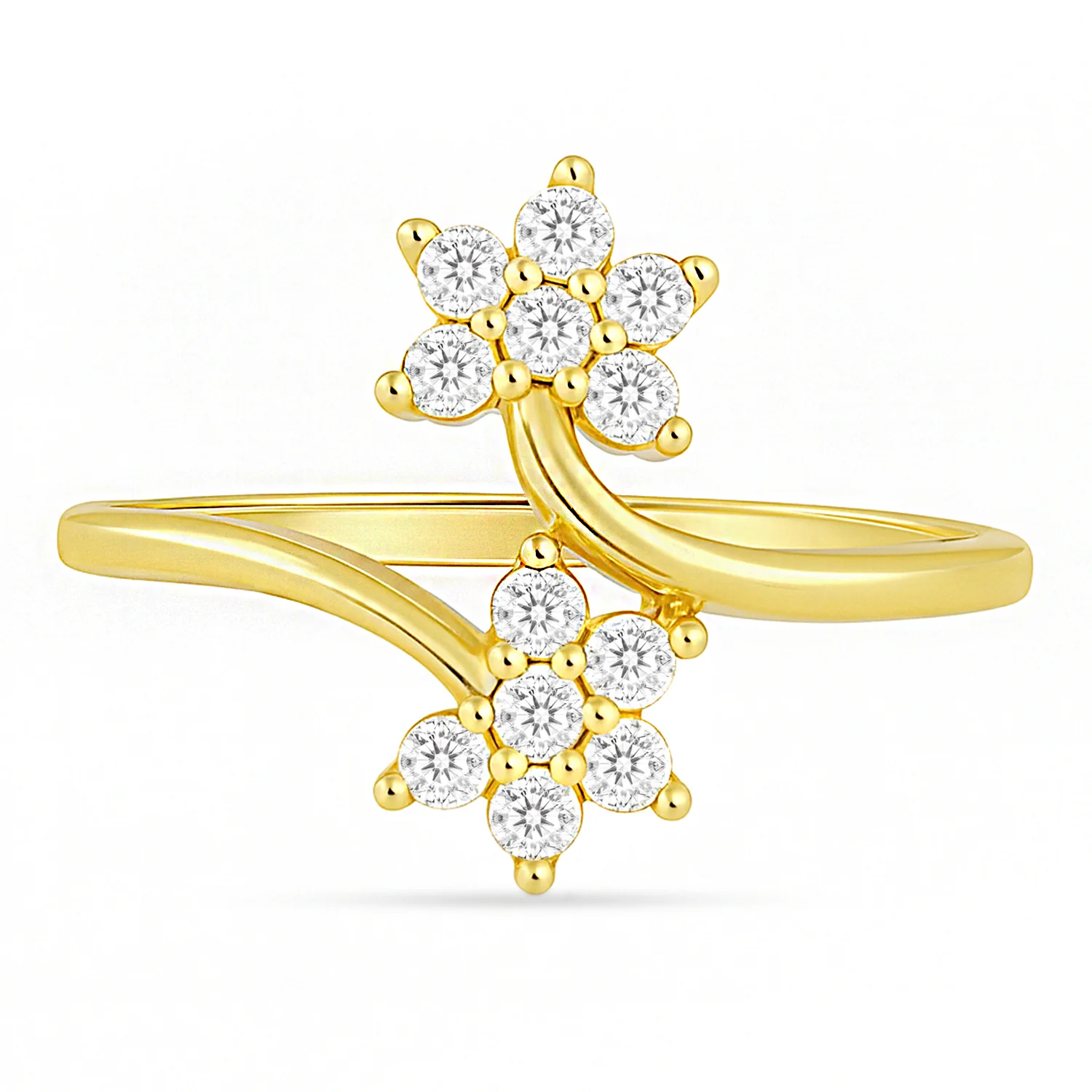 Two Souls in Bloom Gold Plated Ring (Adjustable) - Image 6