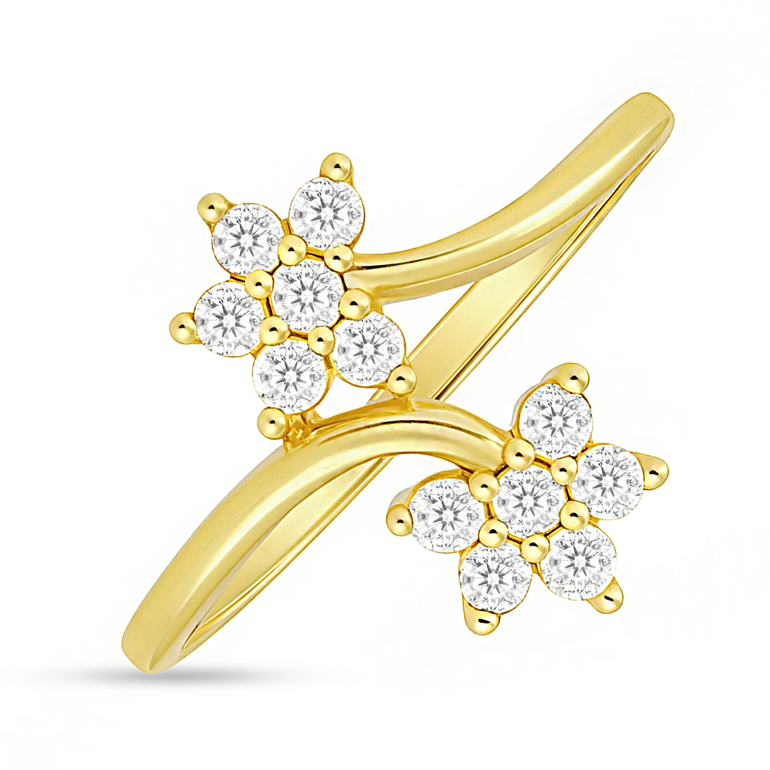 Two Souls in Bloom Gold Plated Ring (Adjustable) - Image 7