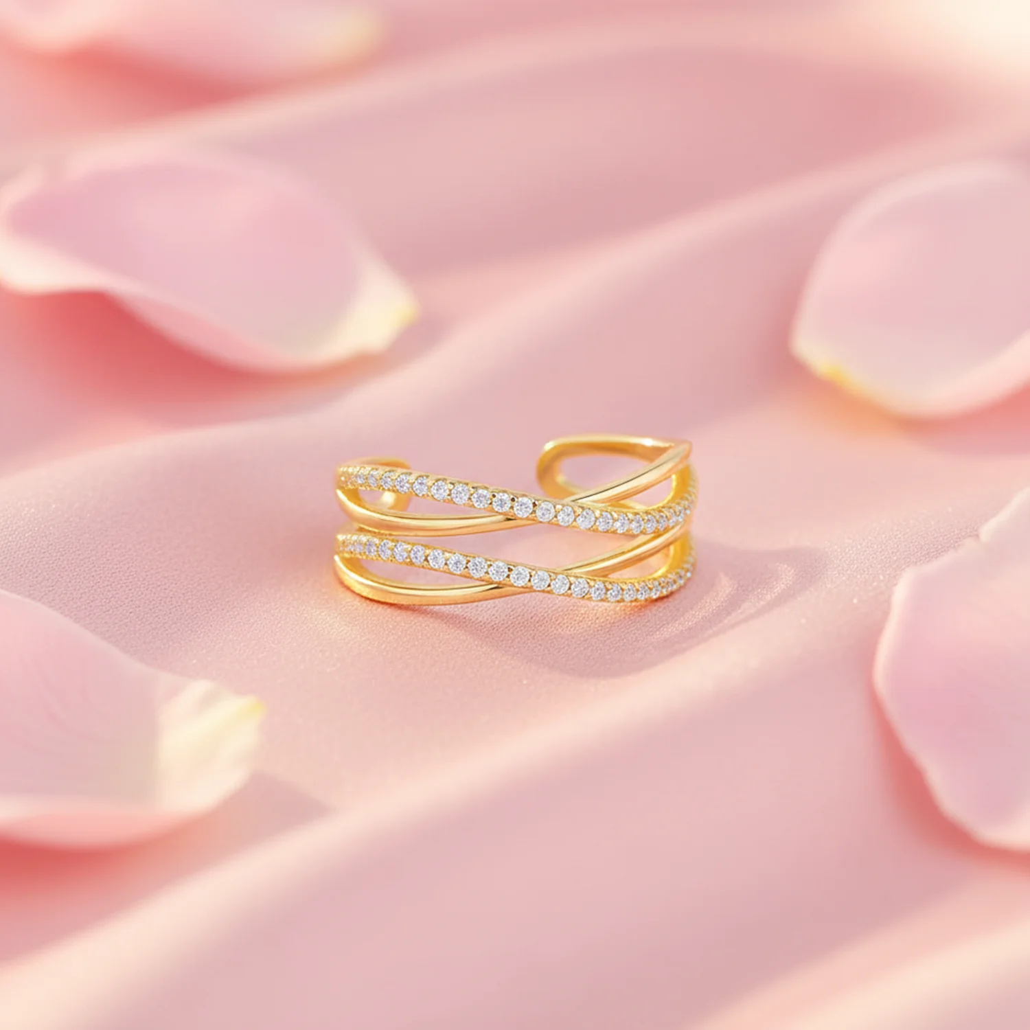 Embrace of Infinite Grace Gold Plated Ring (Adjustable) - Image 6