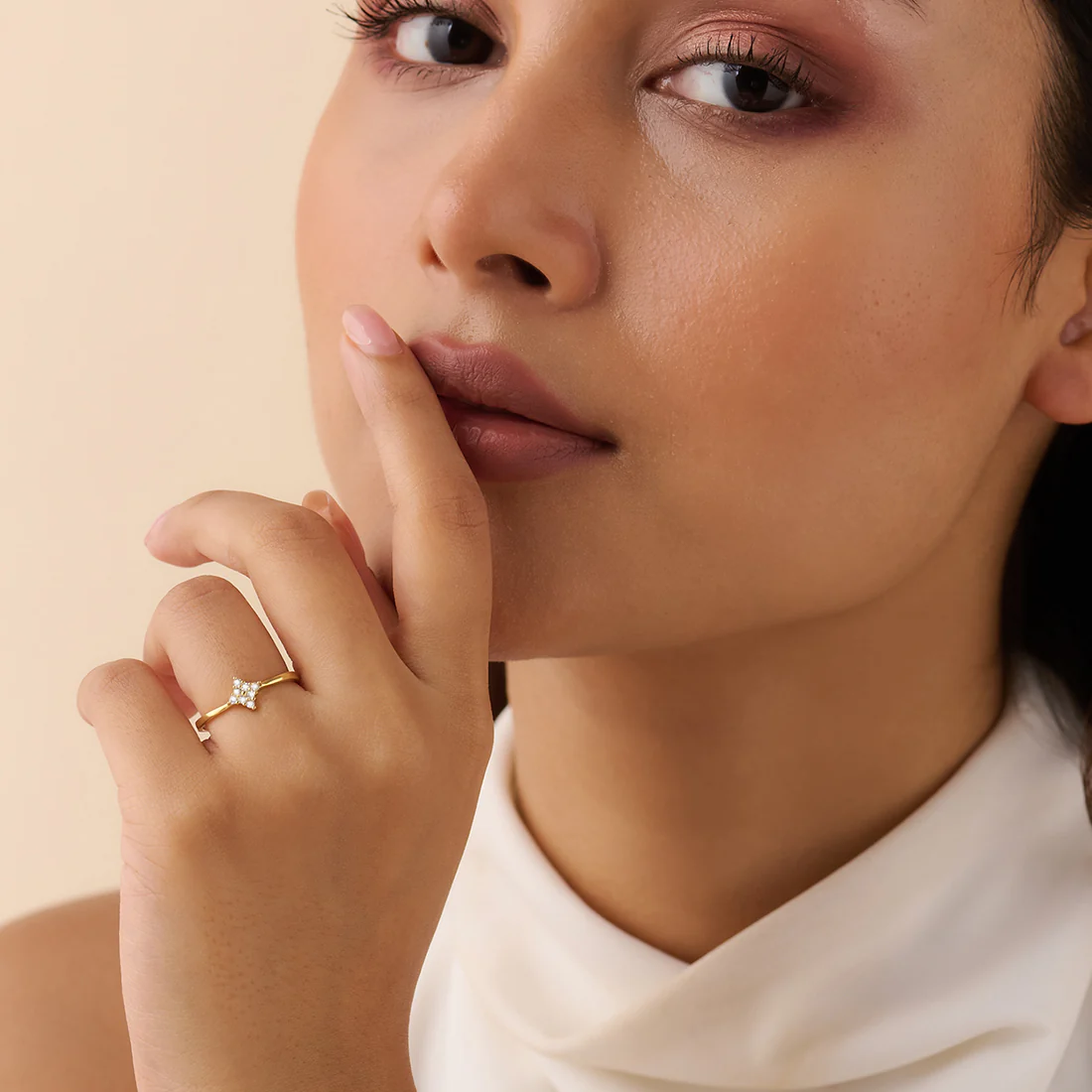 A Little Spark of Forever Gold Plated Ring (Adjustable) - Image 3