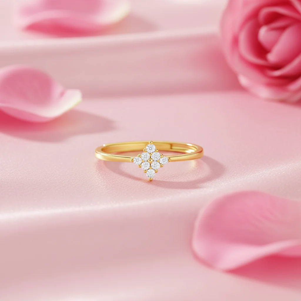 A Little Spark of Forever Gold Plated Ring (Adjustable) - Image 4