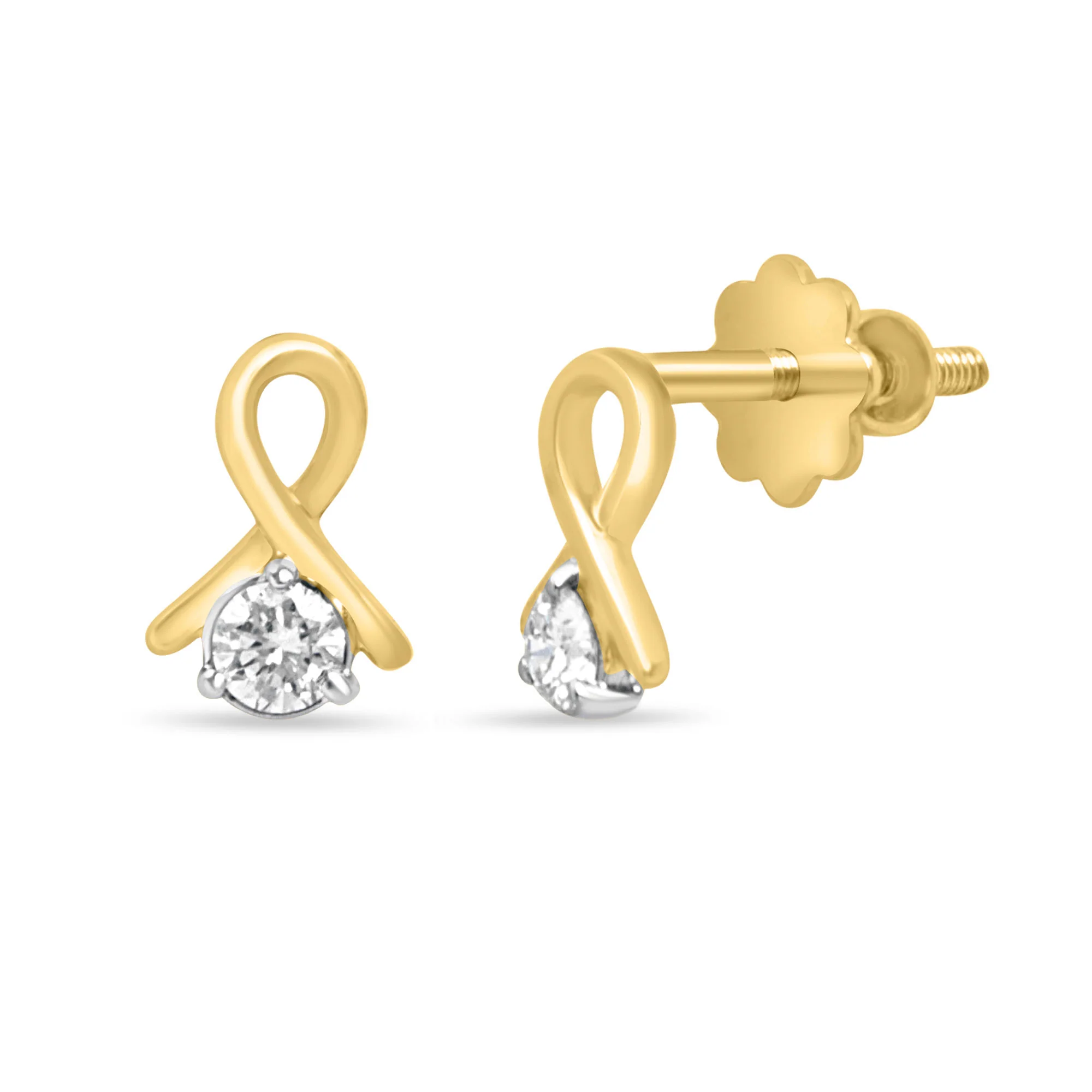 Gold Spark Earrings with Lab-Grown Diamonds