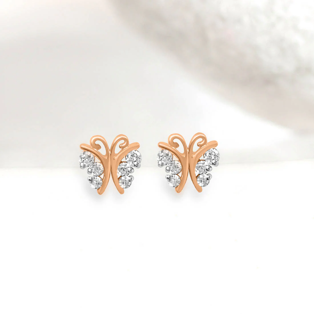 Gold Danaid Earrings with Lab-Grown Diamonds - Image 10