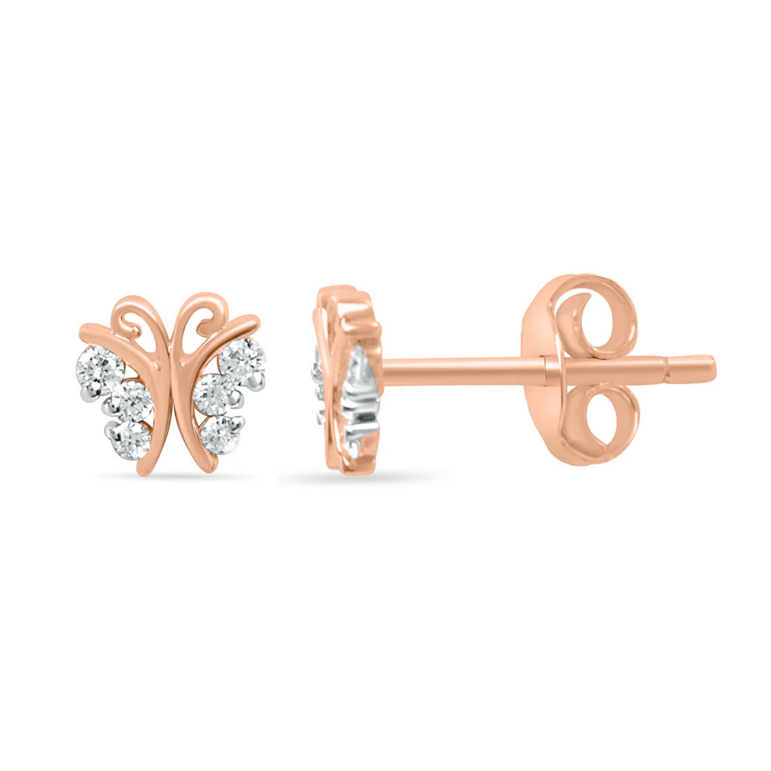 Gold Danaid Earrings with Lab-Grown Diamonds - Image 6